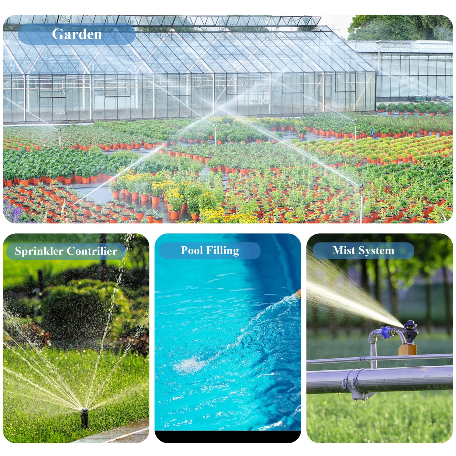 Dispositif automatique d'arrosage des fleurs, contrôleur intelligent d'irrigation des arroseurs de jardinage pour le jardin et la cour