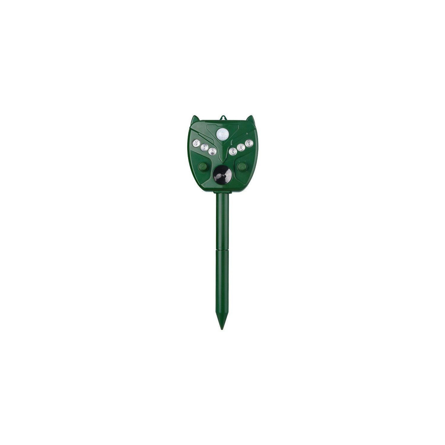 Solar Ultrasonic Bird Repellent, Outdoor Cat and Dog Pest Repellent with Motion Detection and 6 LED Flashes