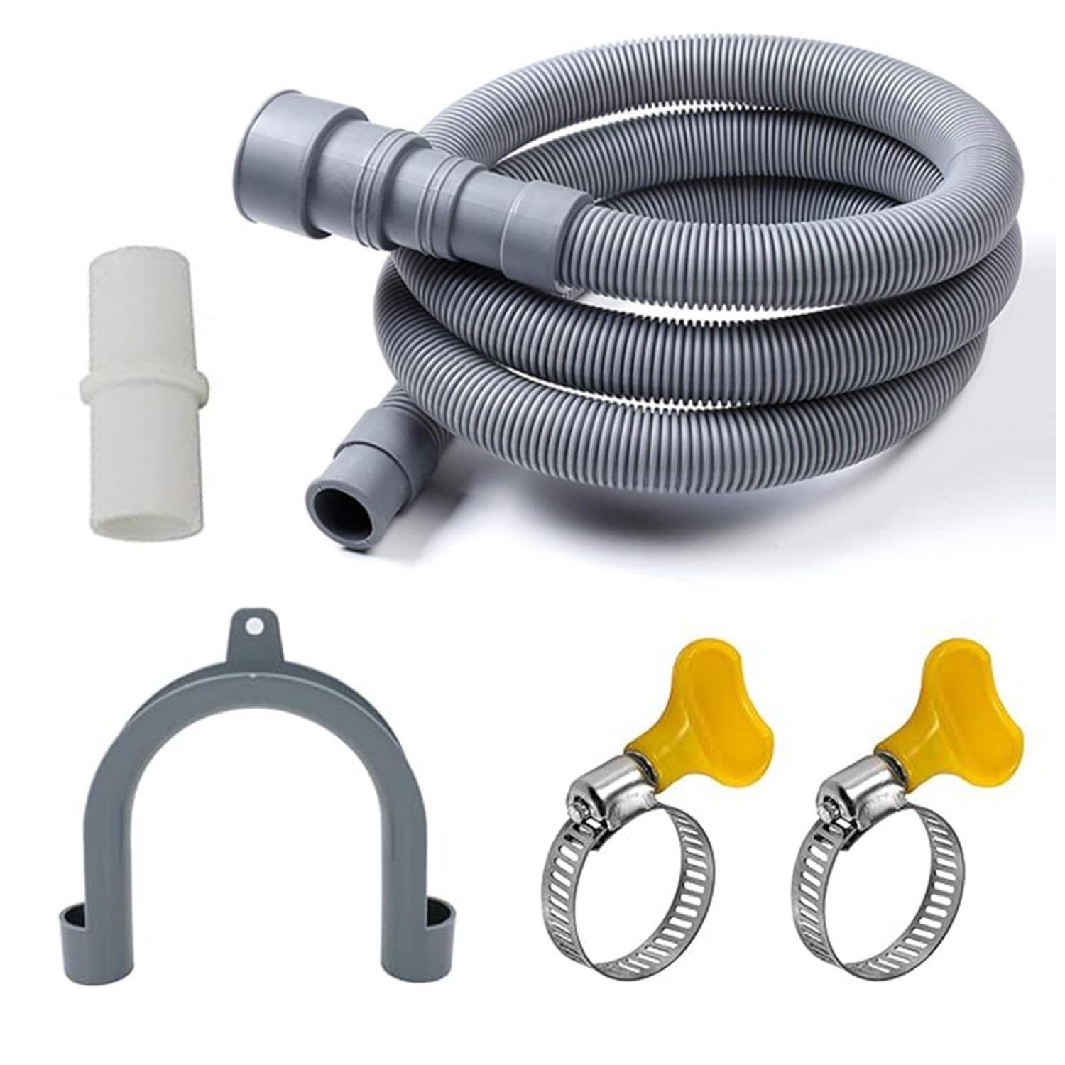 6.56&nbsp;pi Trousse d'extension de tuyau d'évacuation de la laveuse pour laveuse ondulée flexible de vidange de lave-vaisselle