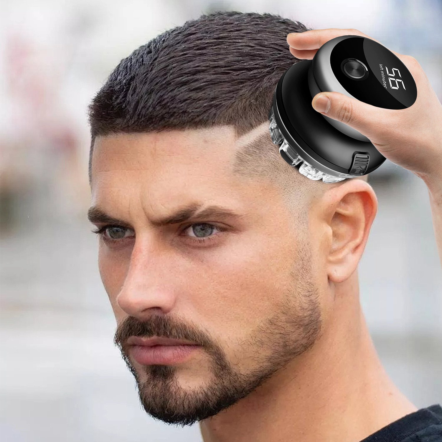 Hair Clipper, Portable Men's Mini Self-Service Electric Hair Clipper Rechargeable Hair Trimmer for Self-Shaving