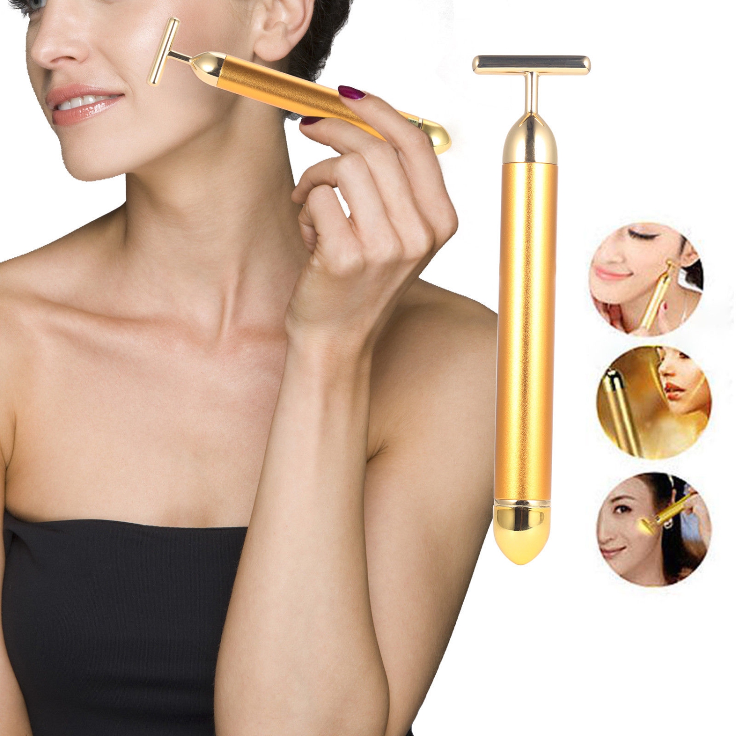 Facial Massager, Body Massage Roller, Vibration Beauty Skin Care Tool for Wrinkle Removal & Skin Care