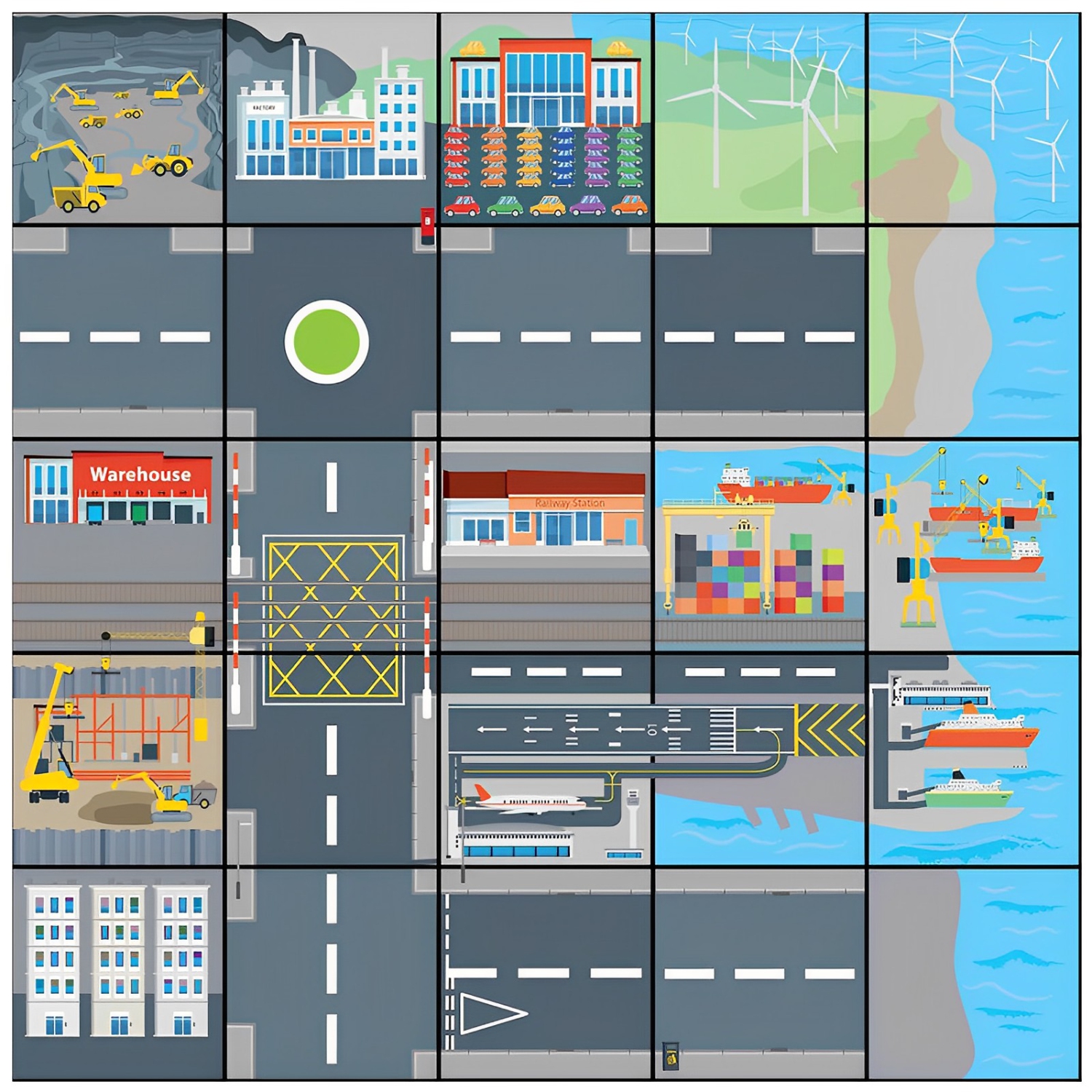 6 Blue-Bot Programmable Robot See & Say with 4 Activity Mats Country & City Bundle Pack, STEM Educational Classroom Coding Teaching and Learning