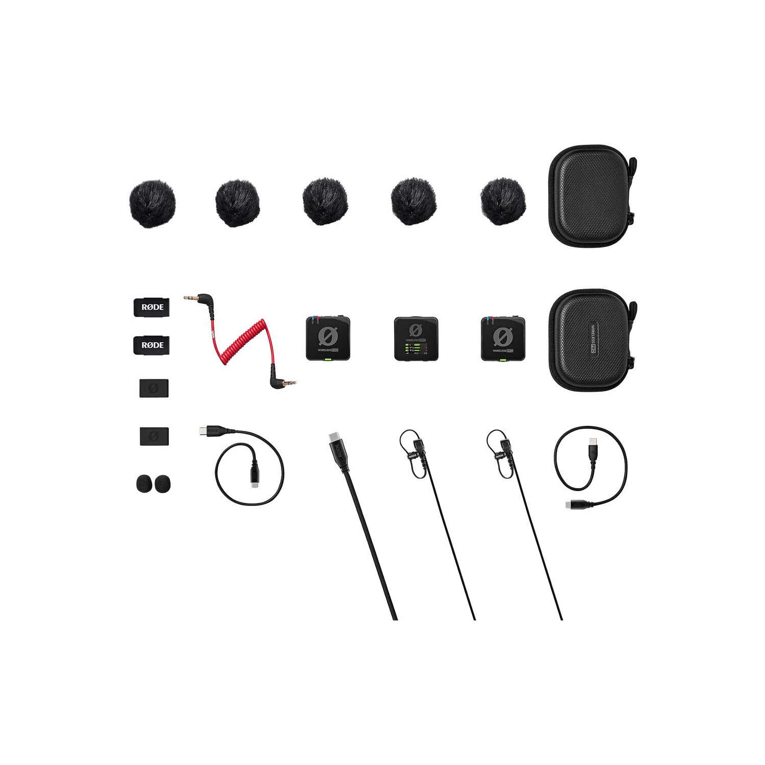 RODE Wireless PRO 2-Person Clip-On Microphone Recorder with Lavaliers - Bundle