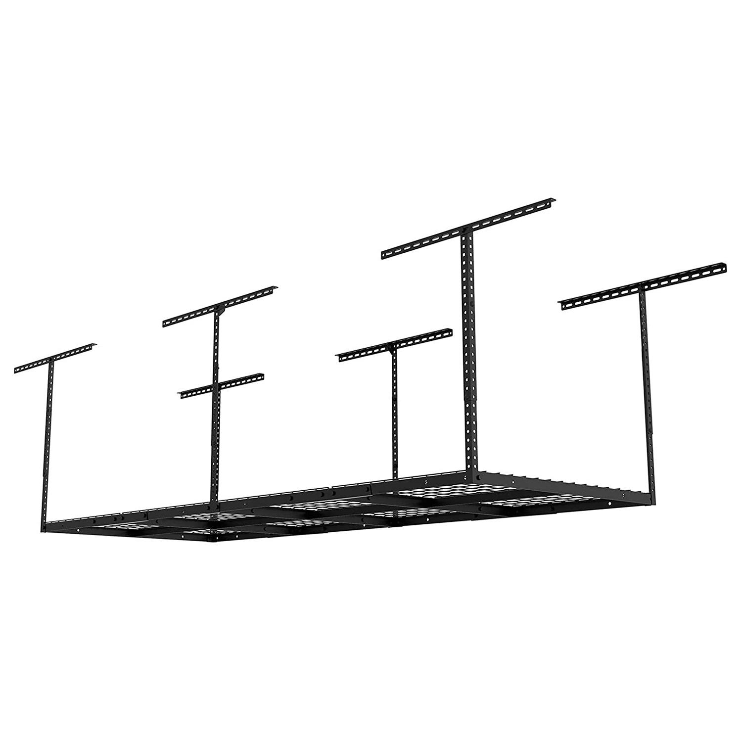 3 x 8 pi, tablette de rangement suspendue pour garage, étagère de rangement en métal à hauteur réglable, tablettes flottantes