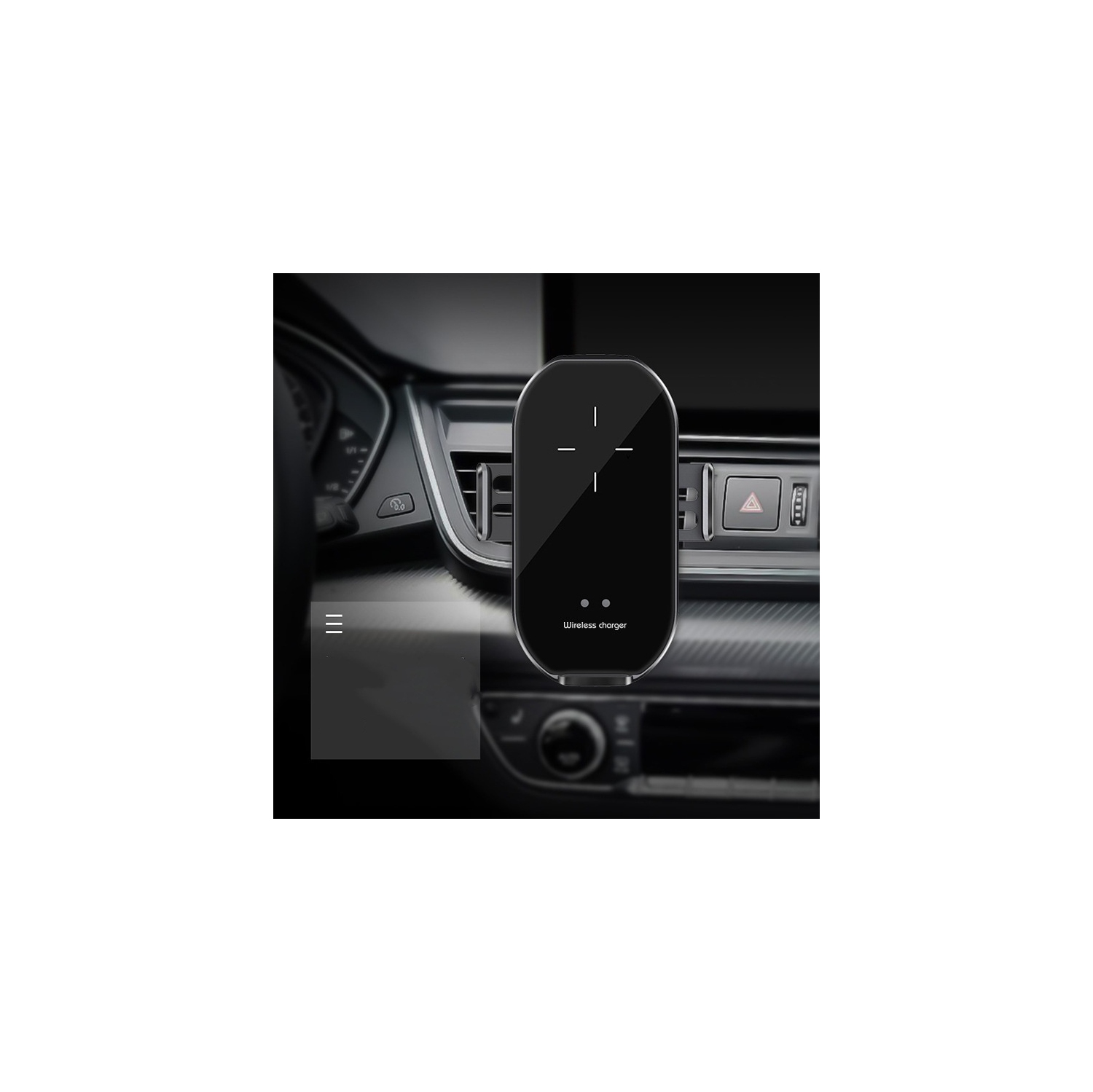 Wireless Car Charger, Auto-Clamping Phone Mount, Fast Charging, Qi Technology, Air Vent Holder Compatible with iPhone/Samsung Galaxy(Black)