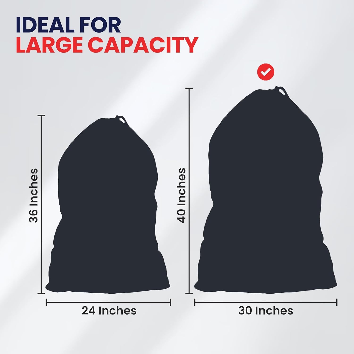 Canadian Linen Nylon Laundry Bags, XL 30"x40", 6 Pack, Drawstring Clothes Organizer Waterproof Fabric Durable Storage Bag Hamper, Dark Grey