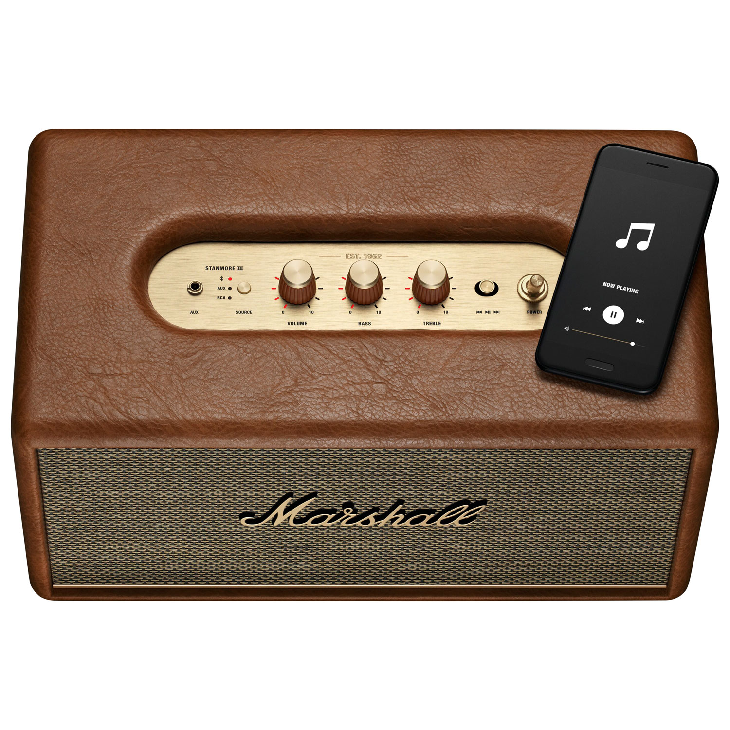 マーシャル Stanmore III ブラウン スタンモア３ Marshall Stanmore III Brown - Bluetoothホームオーディオスピーカー