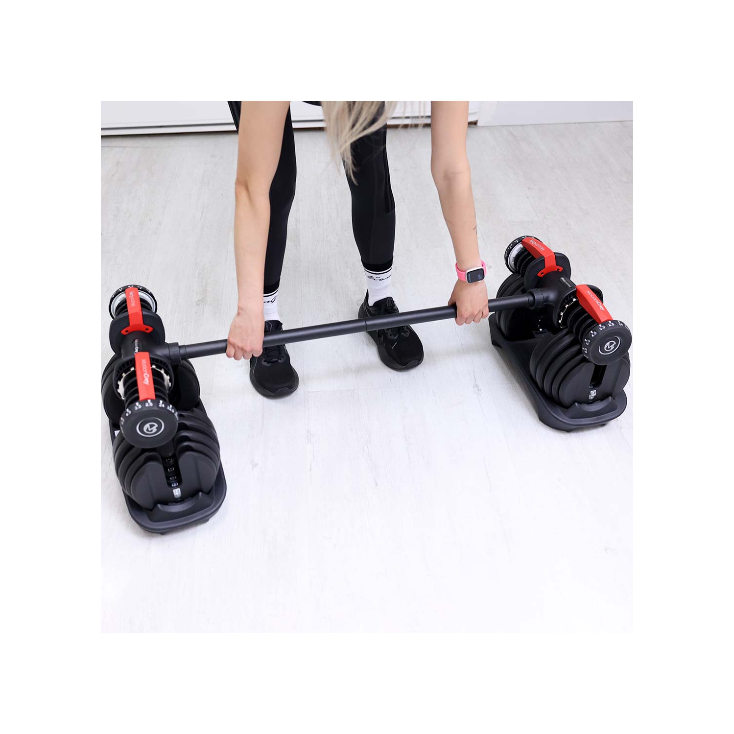 Dumbbell Converter - Transforms Dumbbells to Barbell & Kettlebell Sets, Adjustable Weight Bars for Home Gym & Lifting