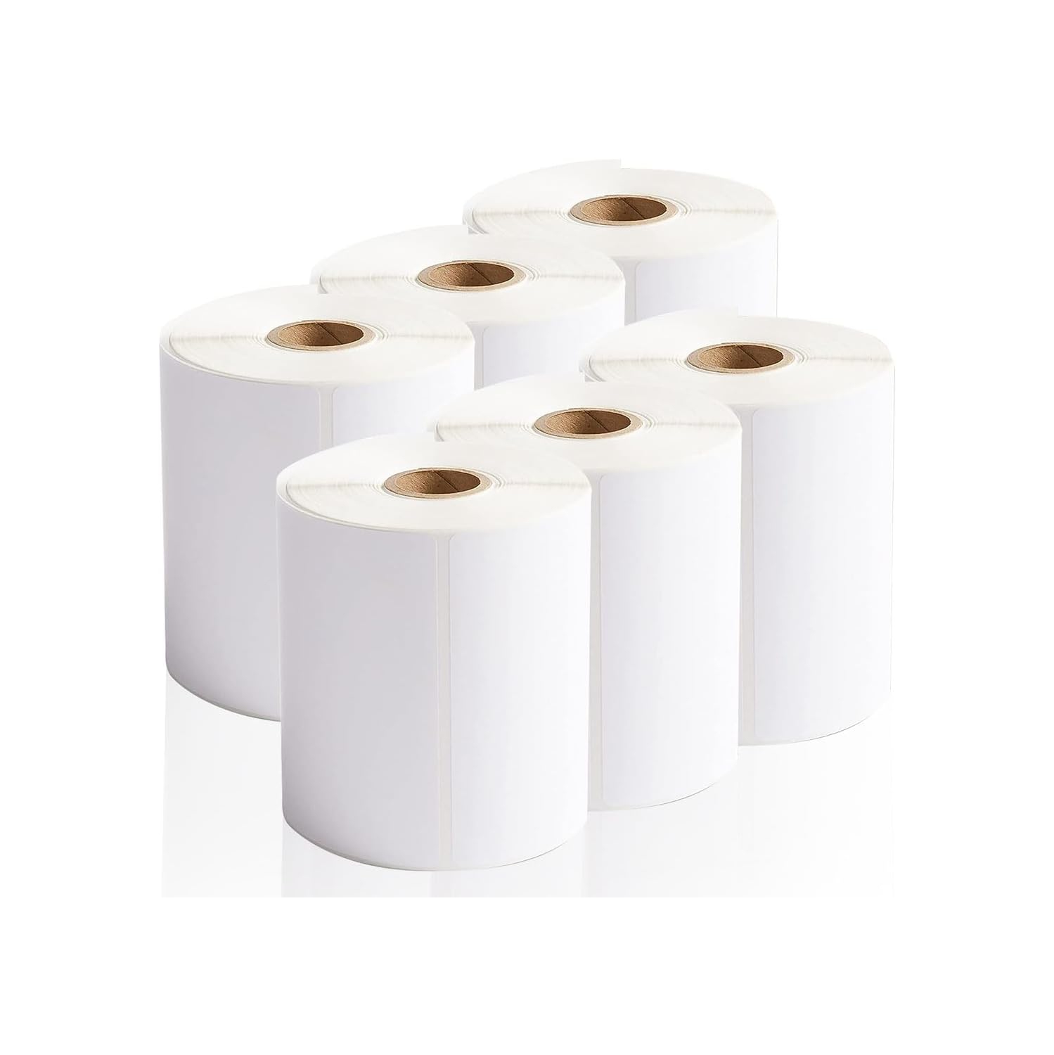 MotionGrey 6 Pack 4x6 Direct Thermal Shipping Labels 500 Labels/Roll, White Permanent Adhesive, Compatible with Rollo Zebra Printers for UPS FedEx