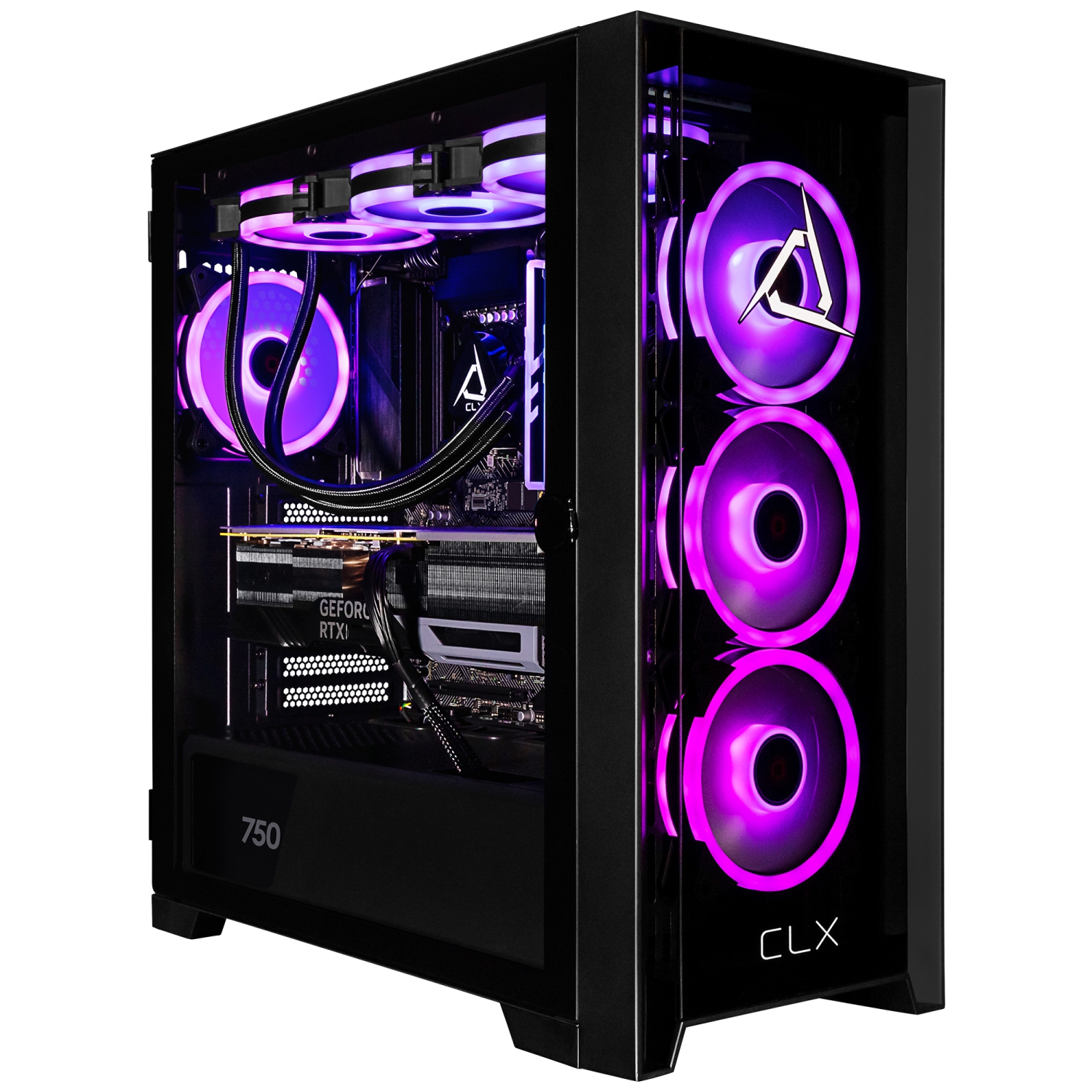 CLX SET Gaming Desktop - Liquid Cooled Intel Core Ultra 7 265F 2.4GHz 20-Core Processor, 32GB DDR5 Memory, RTX 5070 12GB GDDR7 Graphics, 2TB SSD,