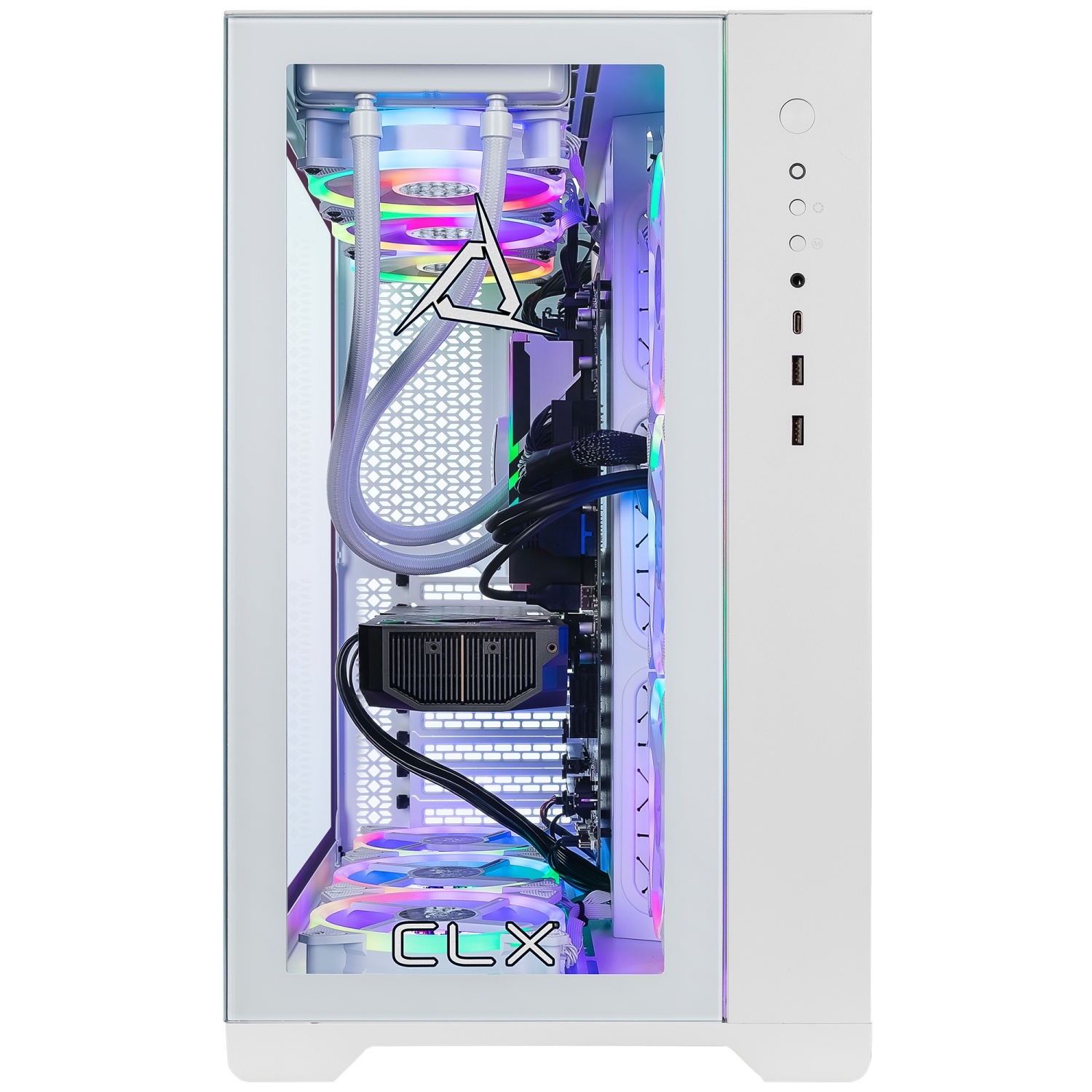 CLX SET Gaming Desktop - Liquid Cooled AMD Ryzen 7 7800X3D 4.2GHz 8-Core Processor, 64GB DDR5 Memory, RTX 5070 12GB GDDR7 Graphics, 2TB SSD, 6TB HDD,