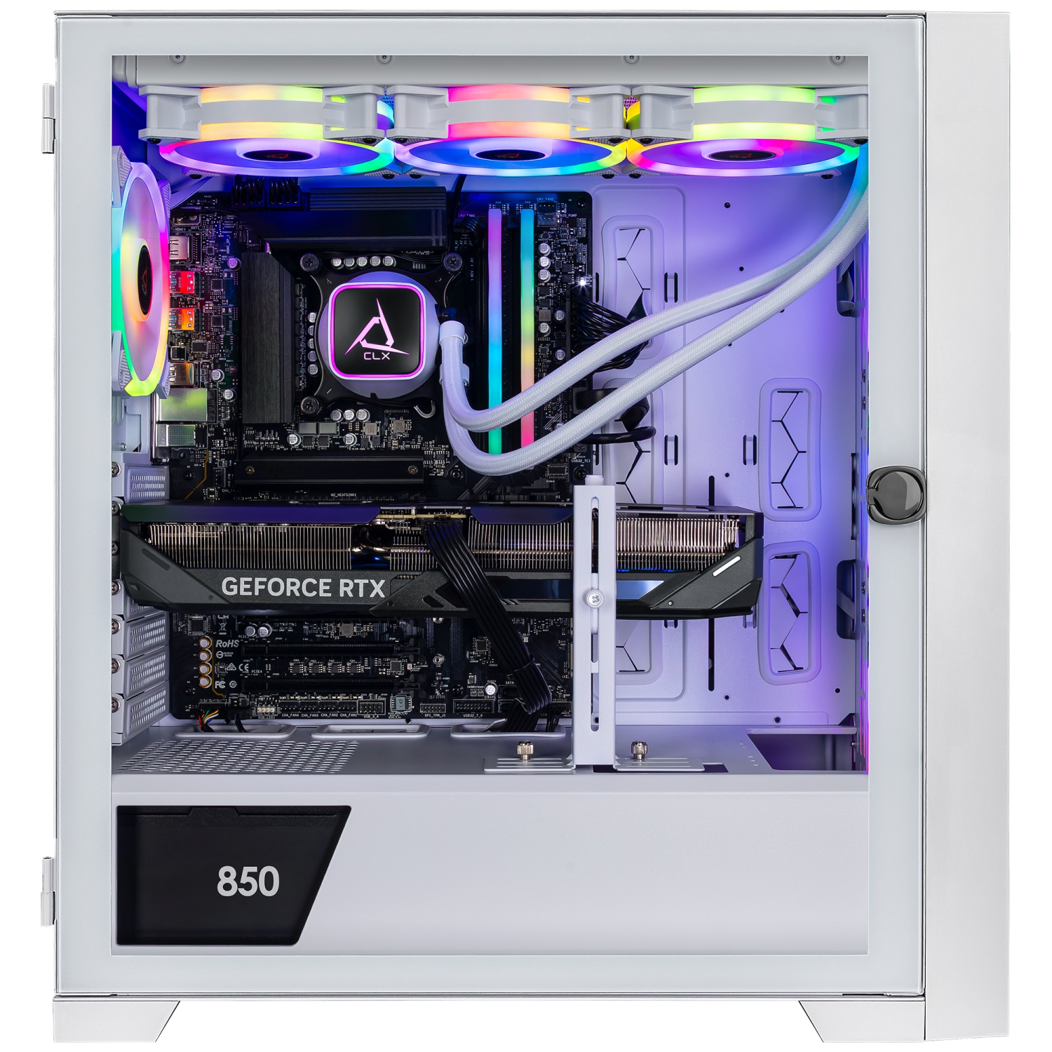 CLX SET Gaming Desktop - Liquid Cooled Intel Core Ultra 9 285K 3.7GHz 24-Core CPU, 64GB DDR5 Memory, RTX 5070 12GB GDDR7 Graphics, 2TB SSD, 4TB HDD,