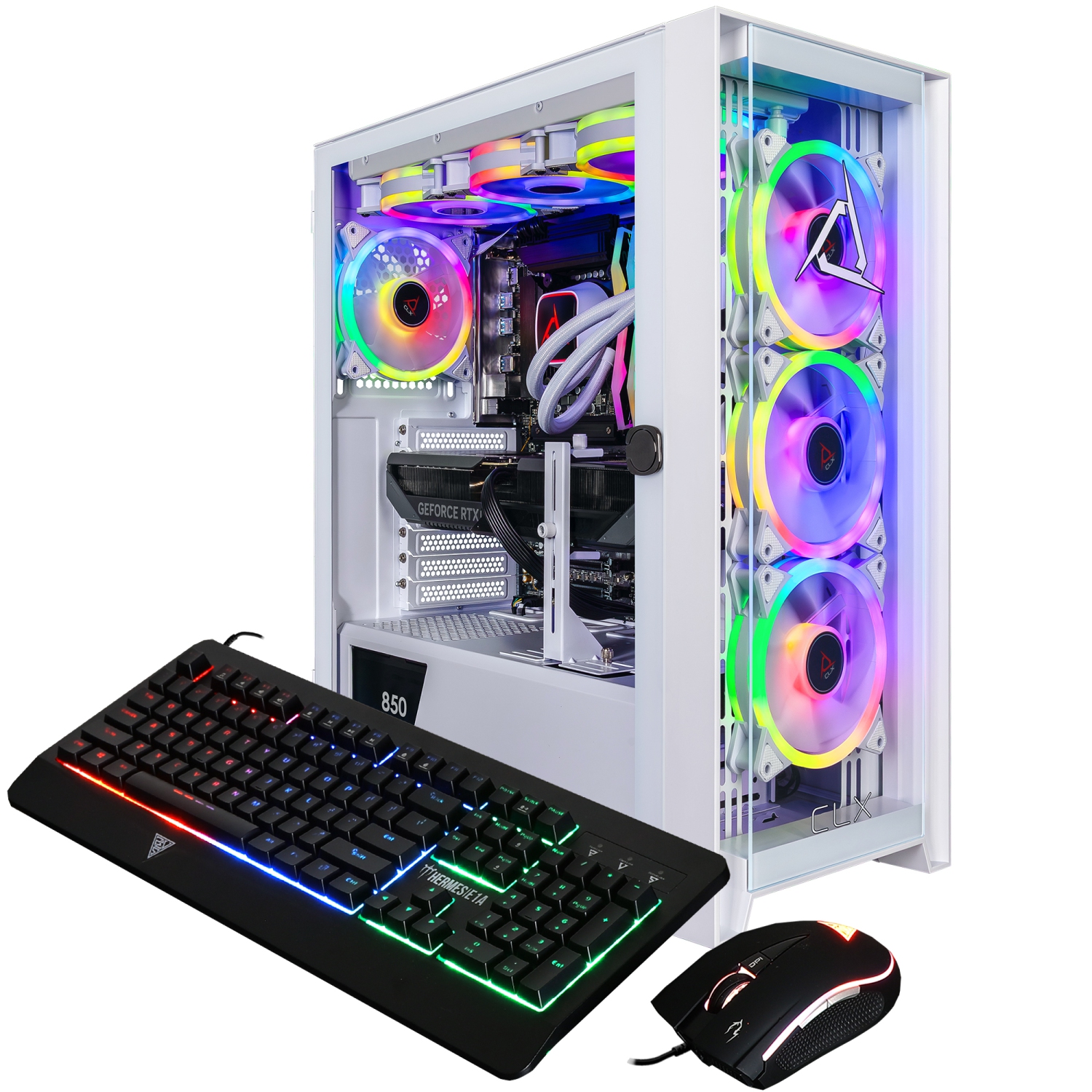 CLX SET Gaming Desktop - Liquid Cooled Intel Core Ultra 9 285K 3.7GHz 24-Core CPU, 64GB DDR5 Memory, RTX 5070 12GB GDDR7 Graphics, 2TB SSD, 4TB HDD,