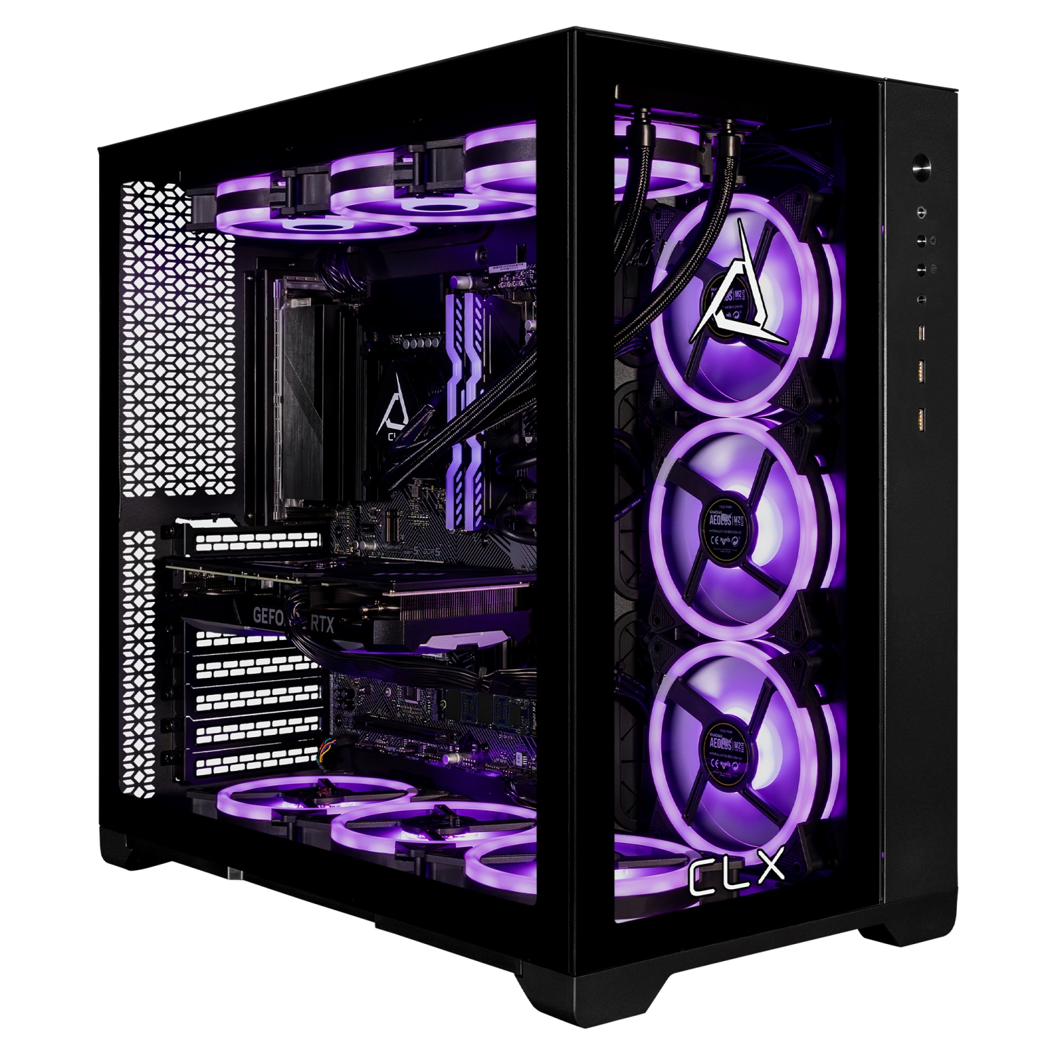 CLX SET Gaming Desktop - Liquid Cooled Intel Core i9 14900KF 3.2GHz 24-Core CPU, 64GB DDR5 Memory, RTX 5070 12GB GDDR7 Graphics, 2TB SSD, 6TB HDD,