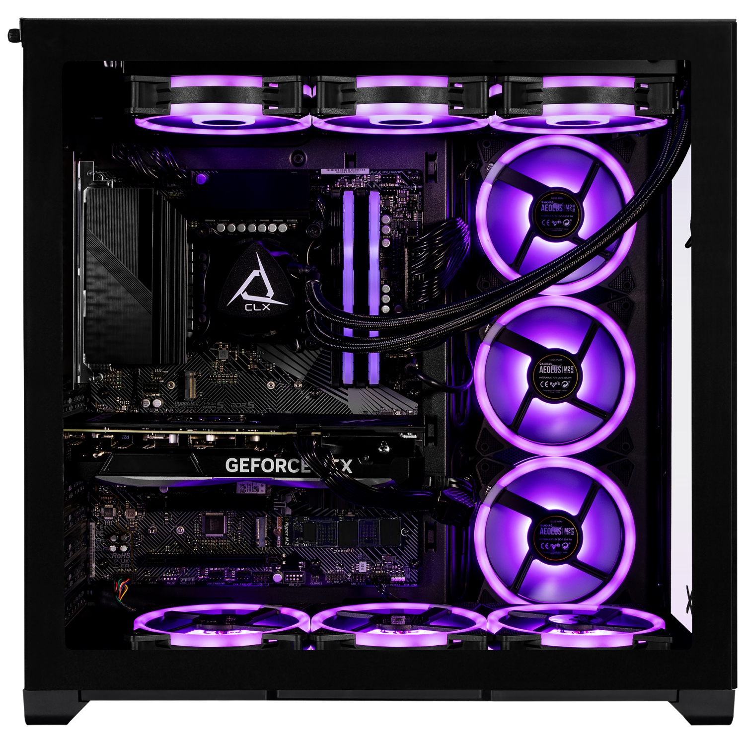CLX SET Gaming Desktop - Liquid Cooled Intel Core i9 14900KF 3.2GHz 24-Core CPU, 64GB DDR5 Memory, RTX 5070 12GB GDDR7 Graphics, 2TB SSD, 6TB HDD,