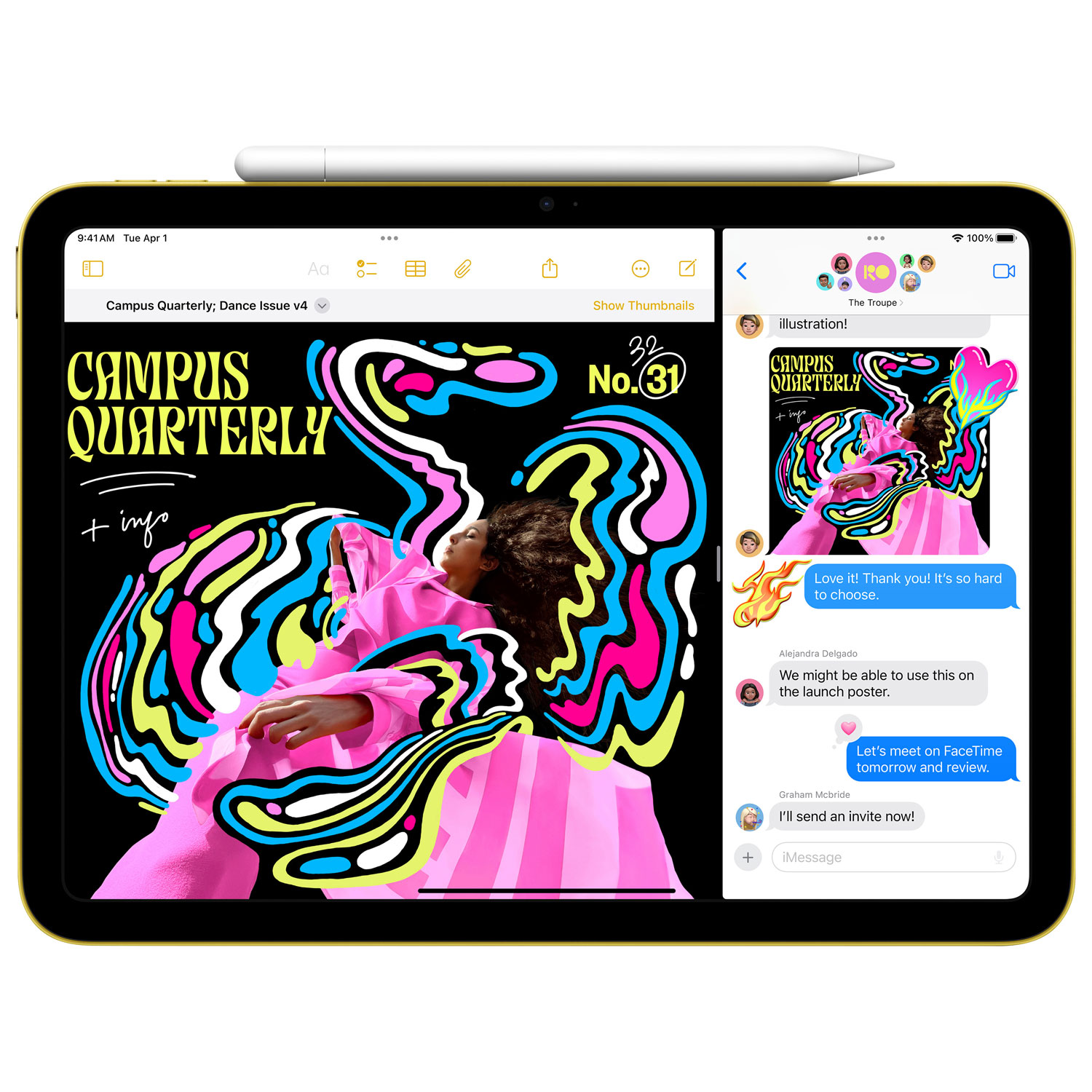 iPad A16 de 11 po et de 256 Go avec Wi-Fi 6 d'Apple - Rose