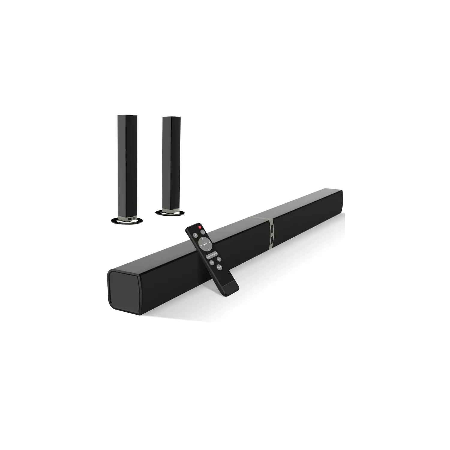 Wireless TV Sound Bar + TV Stand Cabinet & Full Motion Wall Mount for 26-65" TVs