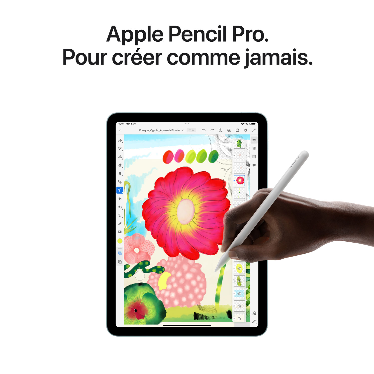 iPad Air M3 11 po 256 Go avec Wi-Fi 6E d'Apple - Comète