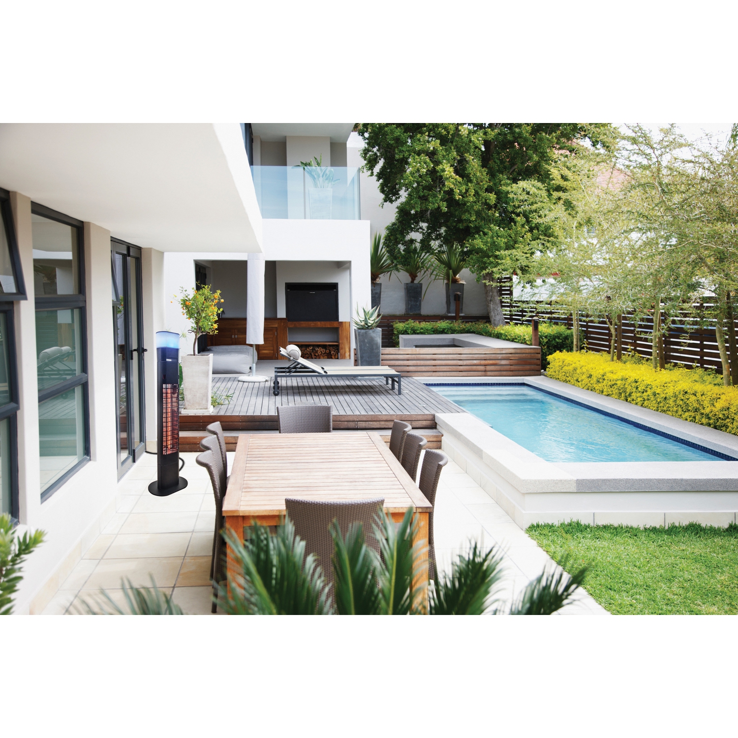 EnerG+ HEA-21848 Freestanding Electric Infrared Heater - 5,100 BTU - Black