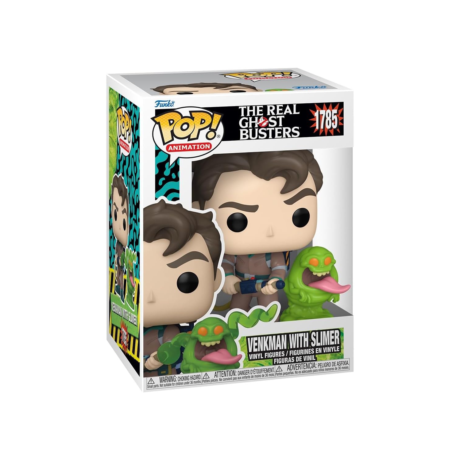 Pop Animation The Real Ghostbusters 3.75 Inch Action Figure - Peter Venkman with Slimer #1785