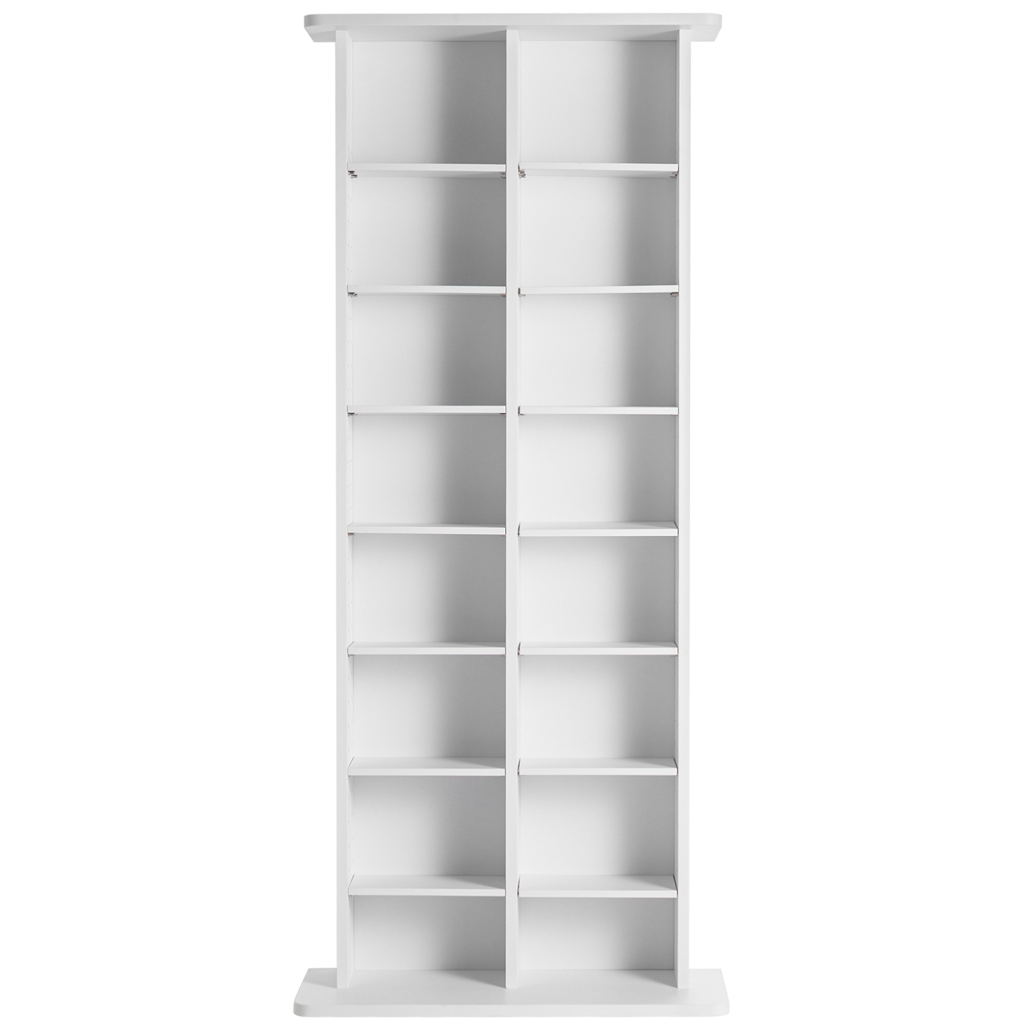 VEVOR Media Storage Cabinet, 8-layer DVD Shelf Holds up to 464 CDs, Adjustable CD Shelves 16 Compartments, Protects & Organizes Music,