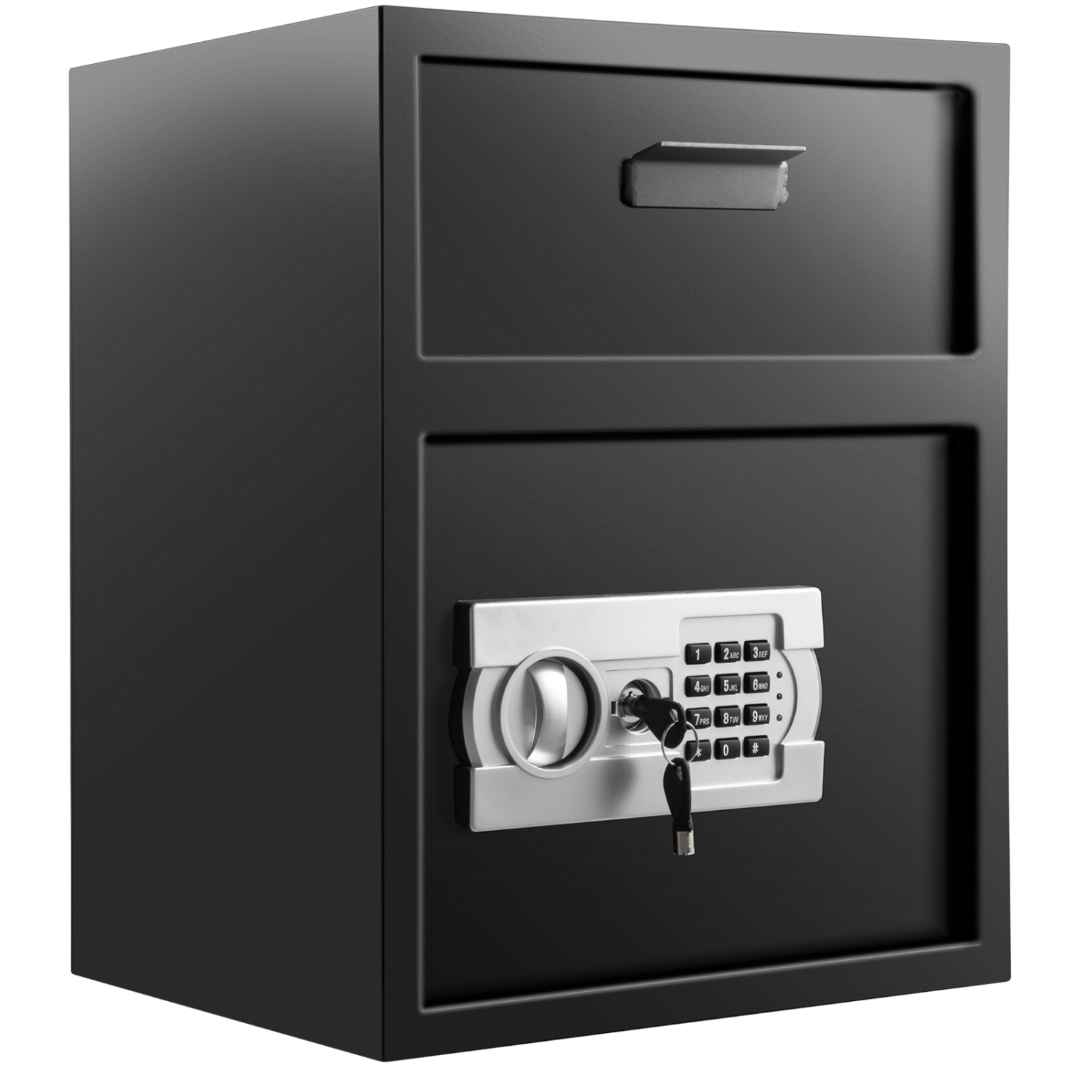 VEVOR Digital Depository Safe 1.7 Cubic Feet Made of Carbon Steel Electronic Code Lock Depository Safe with Deposit Slot with Two Emergency