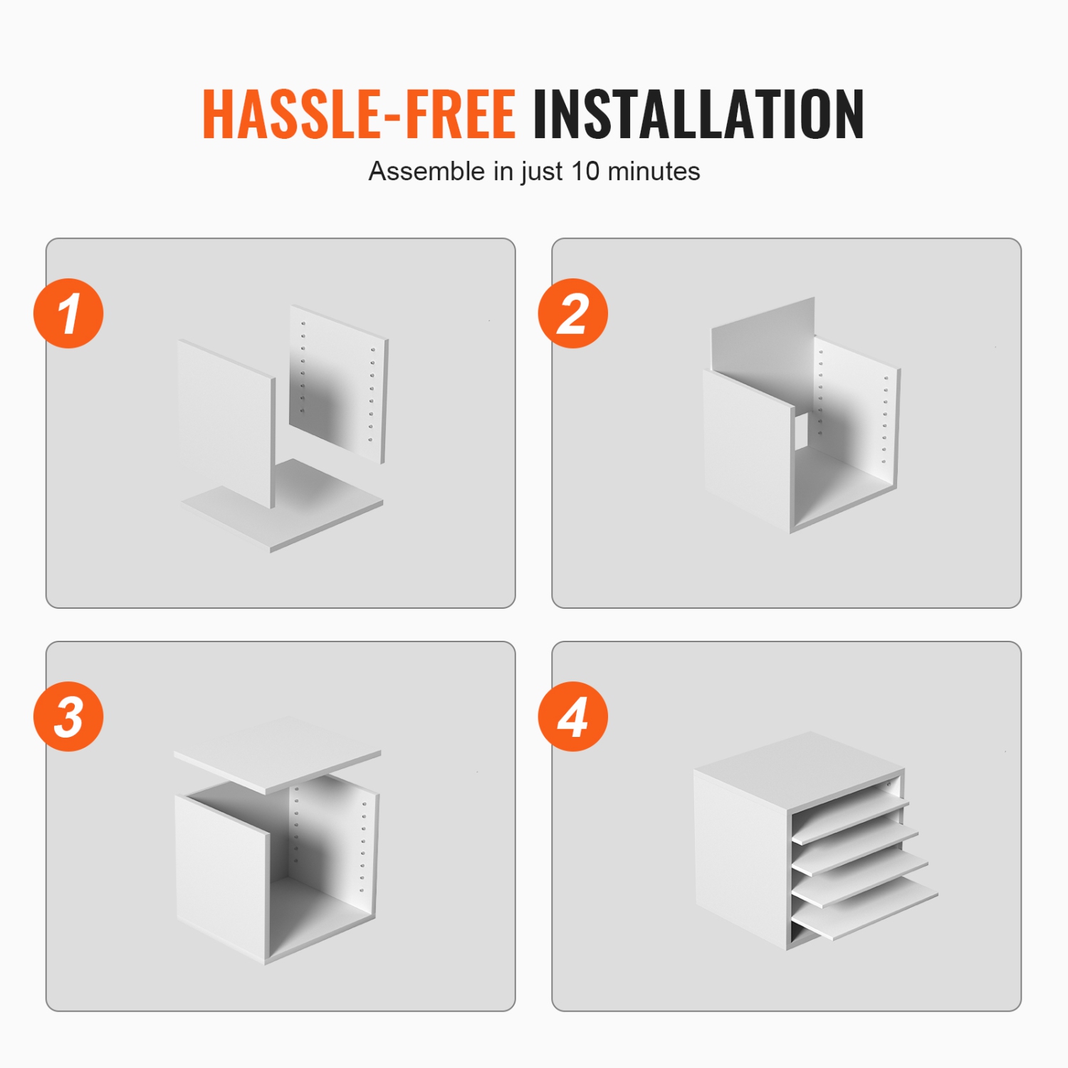 VEVOR Literature Organizers, 5 Compartments Office Mailbox with Adjustable Shelves, Wood Literature Sorter 13.9x12x13 inches