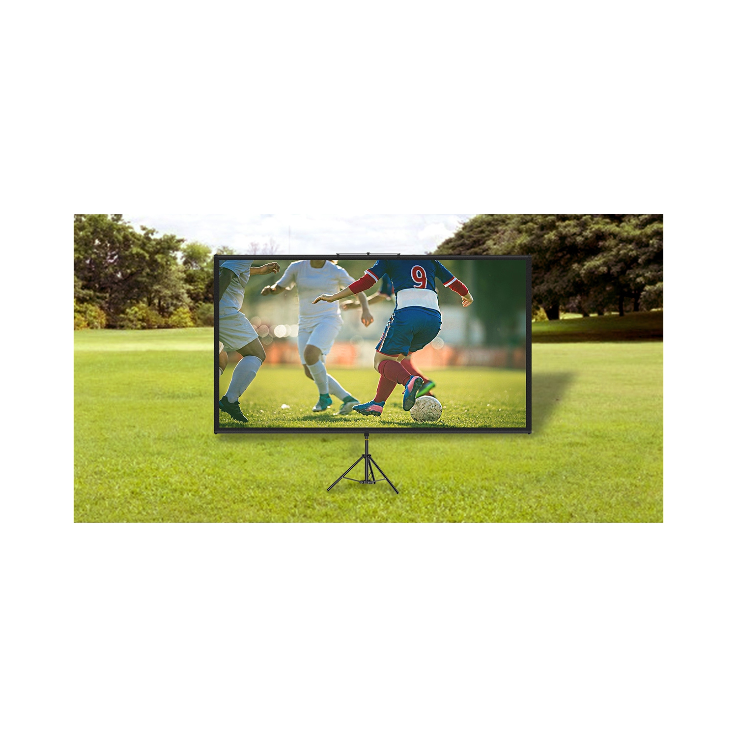 Écran de projection à trépied VEVOR avec support 110&nbsp;po pour écran de projection HD 16:9 4K Support d'écran portatif antifroissement à hauteur