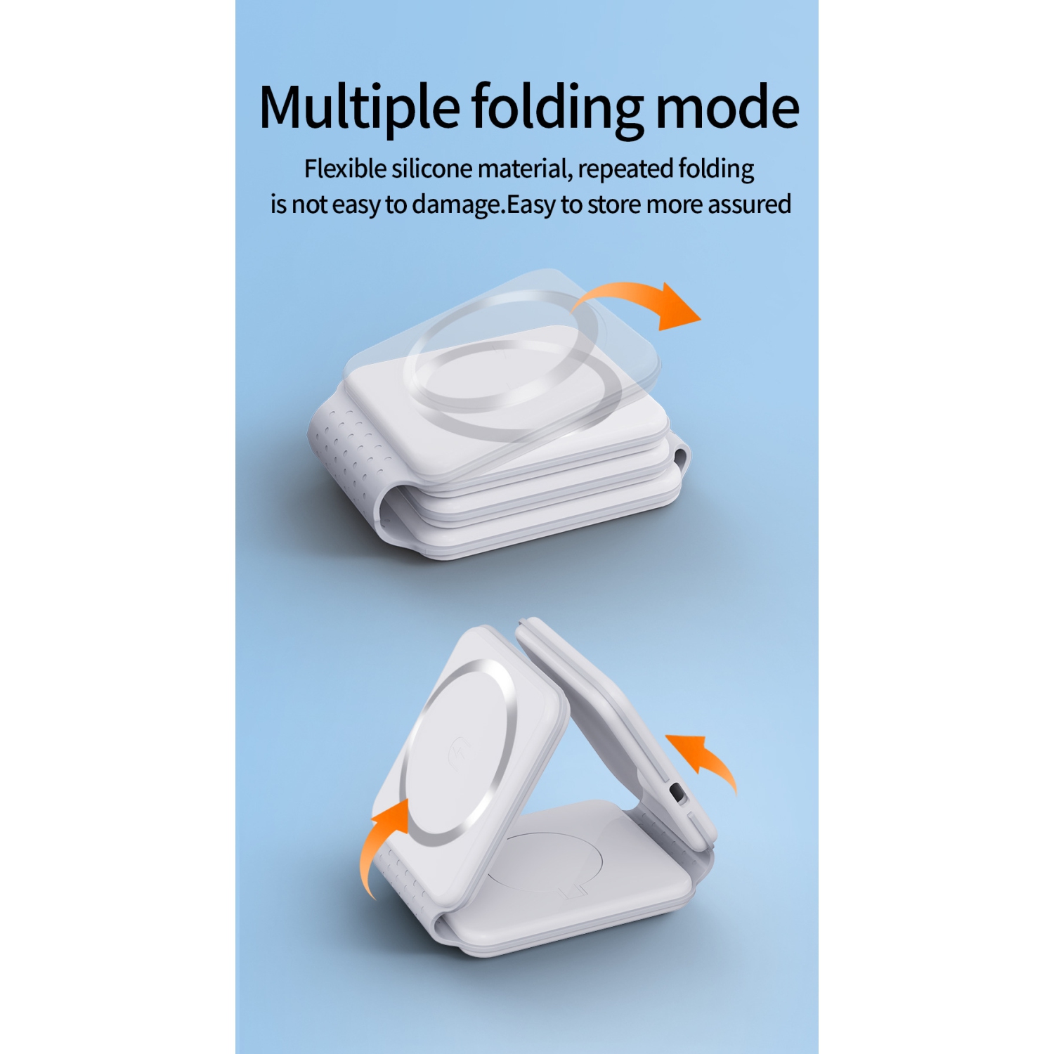 3 IN 1 Wireless Charger Pad Stand Foldable for iPhone 15 14 13 12 Apple Watch AirPods Macsafe Fast Charging Dock