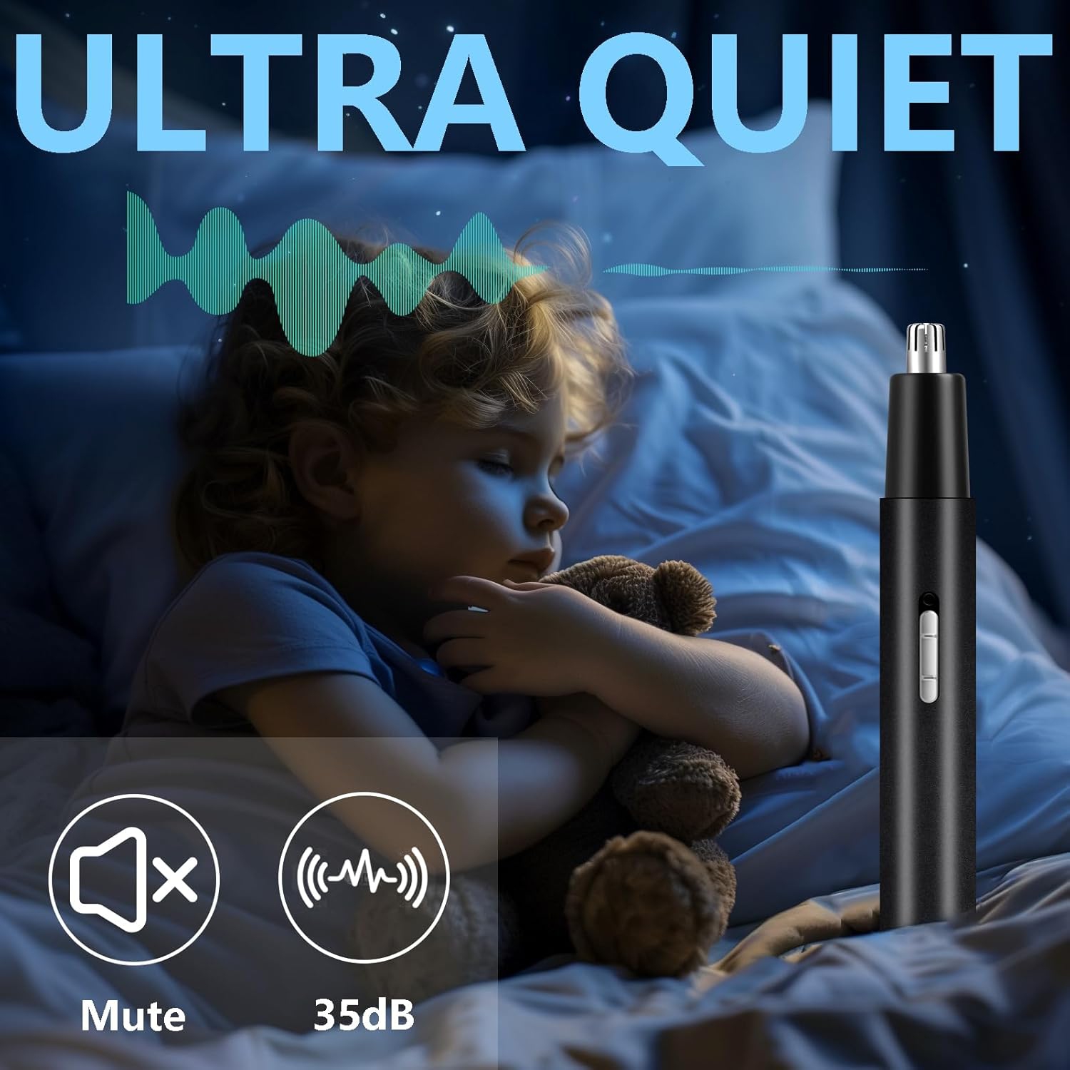 Tondeuse pour poils de nez pour hommes Femmes,Utilisation à domicile Tondeuse pour poils d'oreilles de nez,Ensemble de tondeuse rechargeable pour