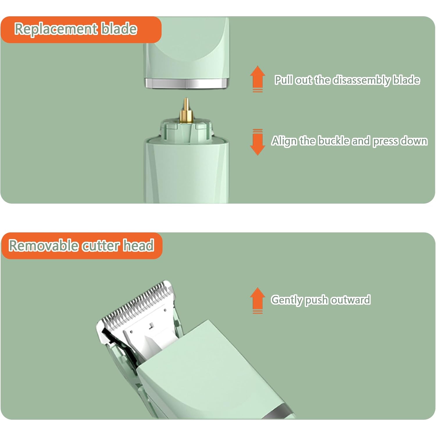 Pet Hair Shaver,Hair Clippers Set for Dog Cat,Cordless Pets Clippers,Low Noise Pet Clippers with 4 Trimmer Blades,Electric Dog Hair Trimmer for