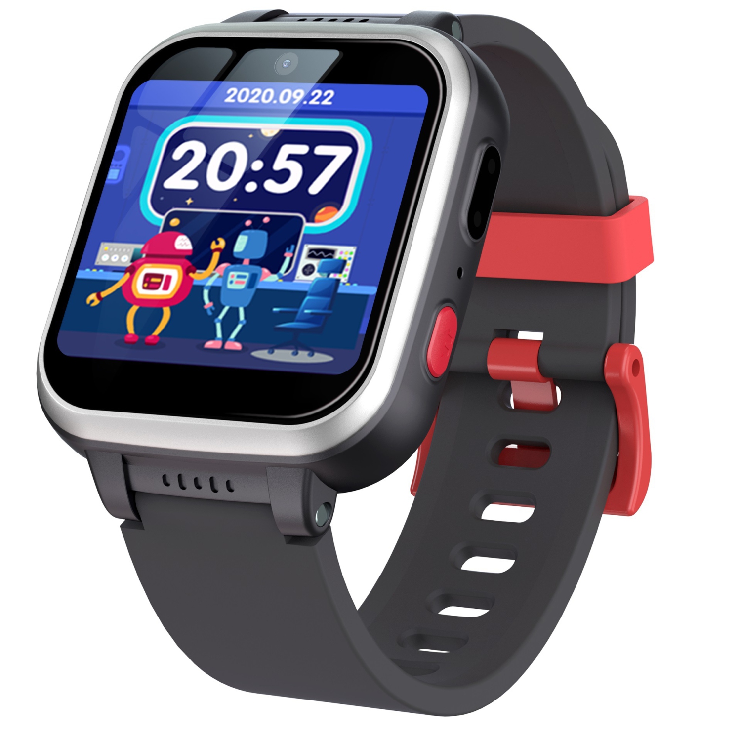 Montre intelligente pour enfants avec jeux énigmes Caméra à écran tactile Vidéo Lecteur de musique Podomètre Réveil Montre intelligente pour enfants