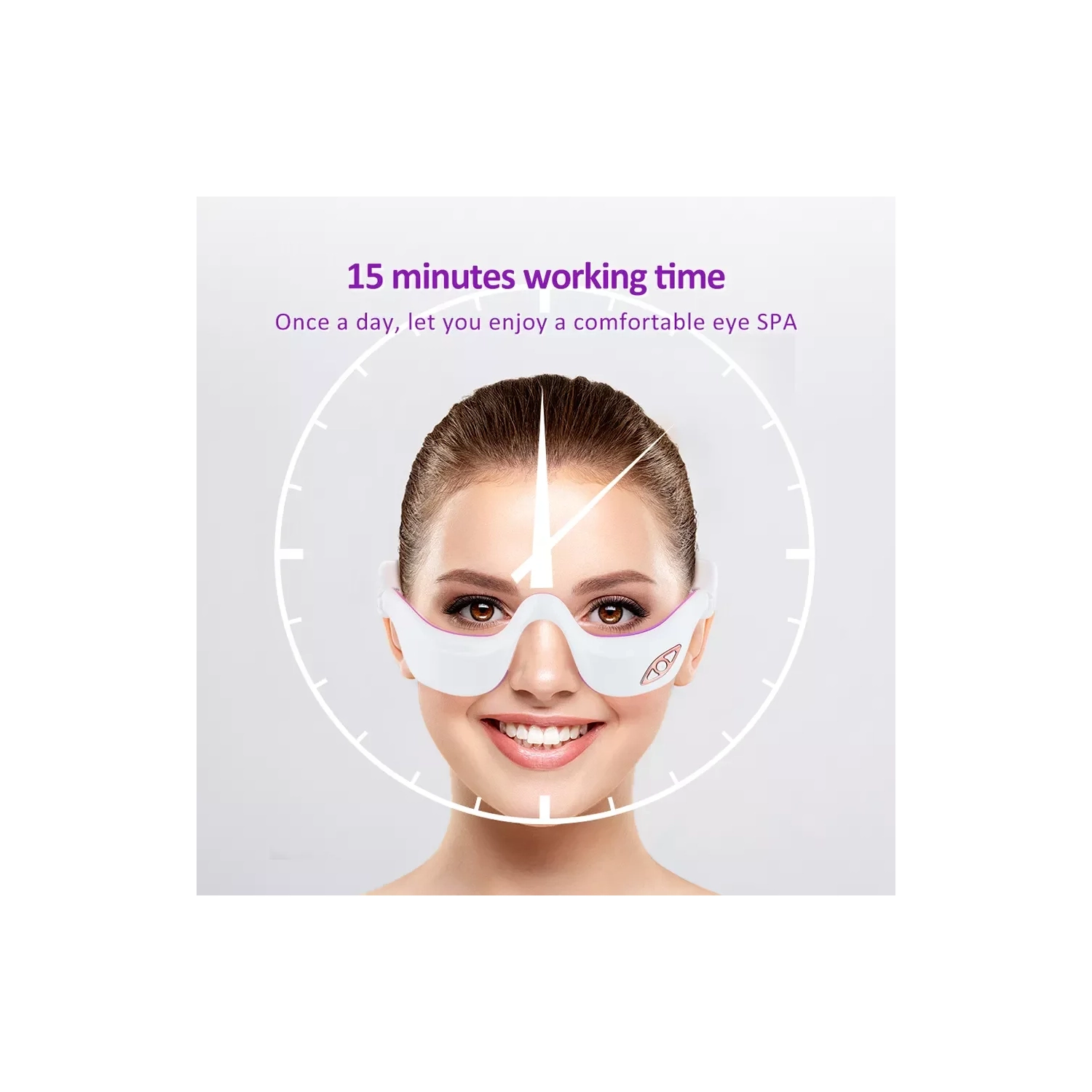 Under Eye Red Light Therapy Glasses,EMS Microcurrent Eye Massage Device,Eye Massager for Eye Bags Dark Circles,Infrared Eye Skin Care Device