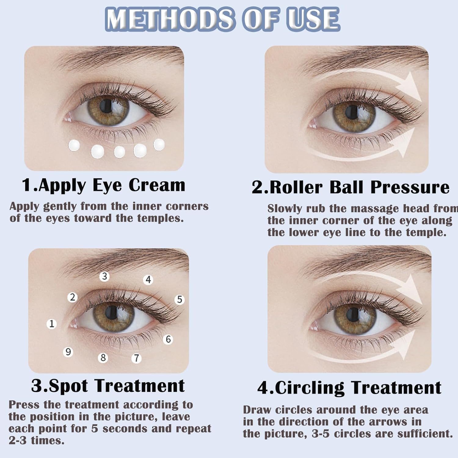 Eye Lift Wand Rechargeable Eye Massager Tool for Dark Circles Eye Bags Puffiness Under Eyes Massager for Lines Wrinkles Heated Eye Massager Wand Anti