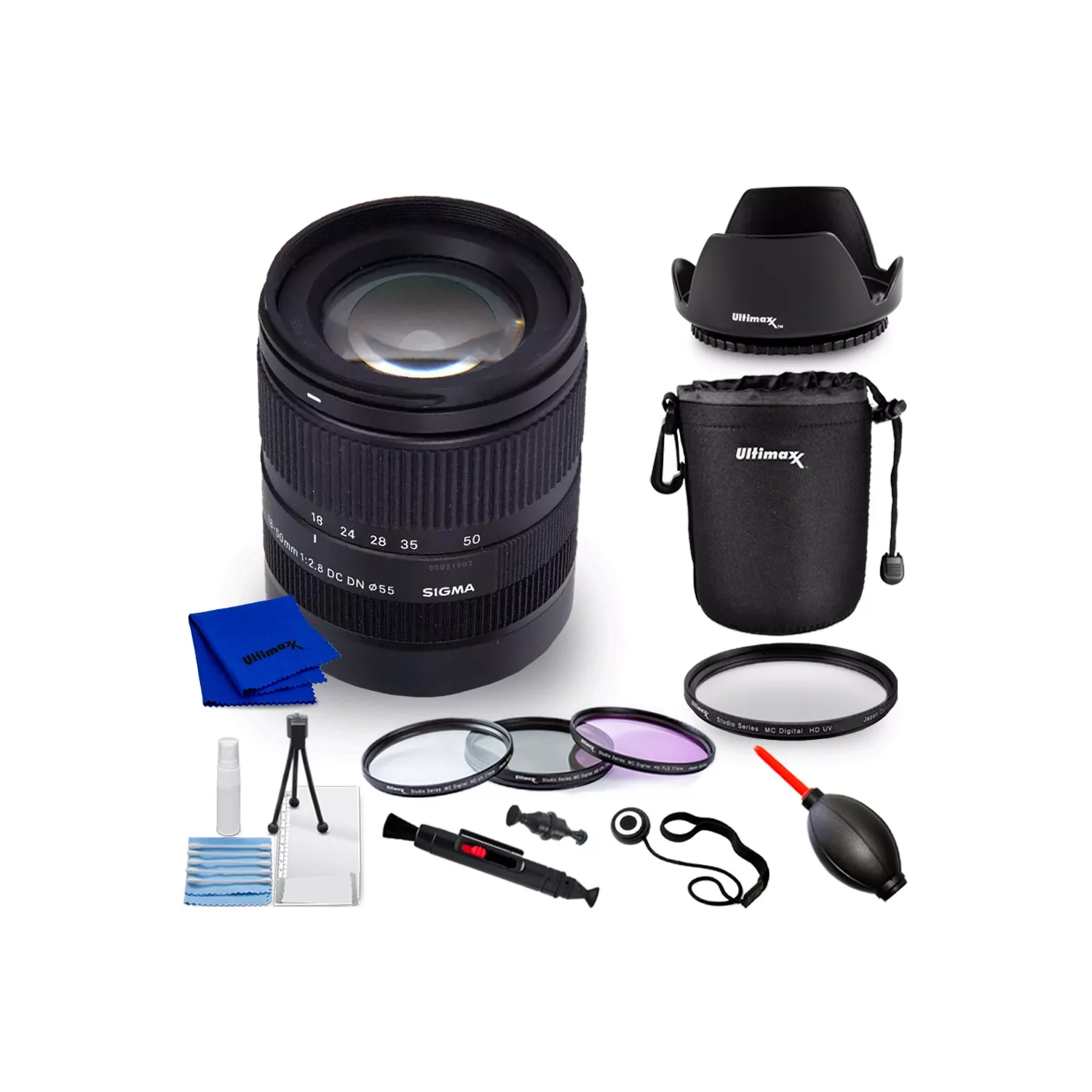 Sigma 18-50mm f/2.8 DC DN Contemporary Lens for Leica L 585969 - 7PC Bundle