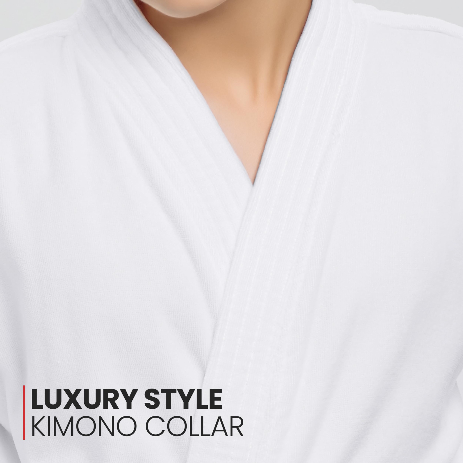 Canadian Linen Velour Soft Absorbent 100% Cotton for Women Kimono Bathrobes Shower Bath Soft Plush Hotel Spa Salon Resorts Lounge Robes, Medium, White