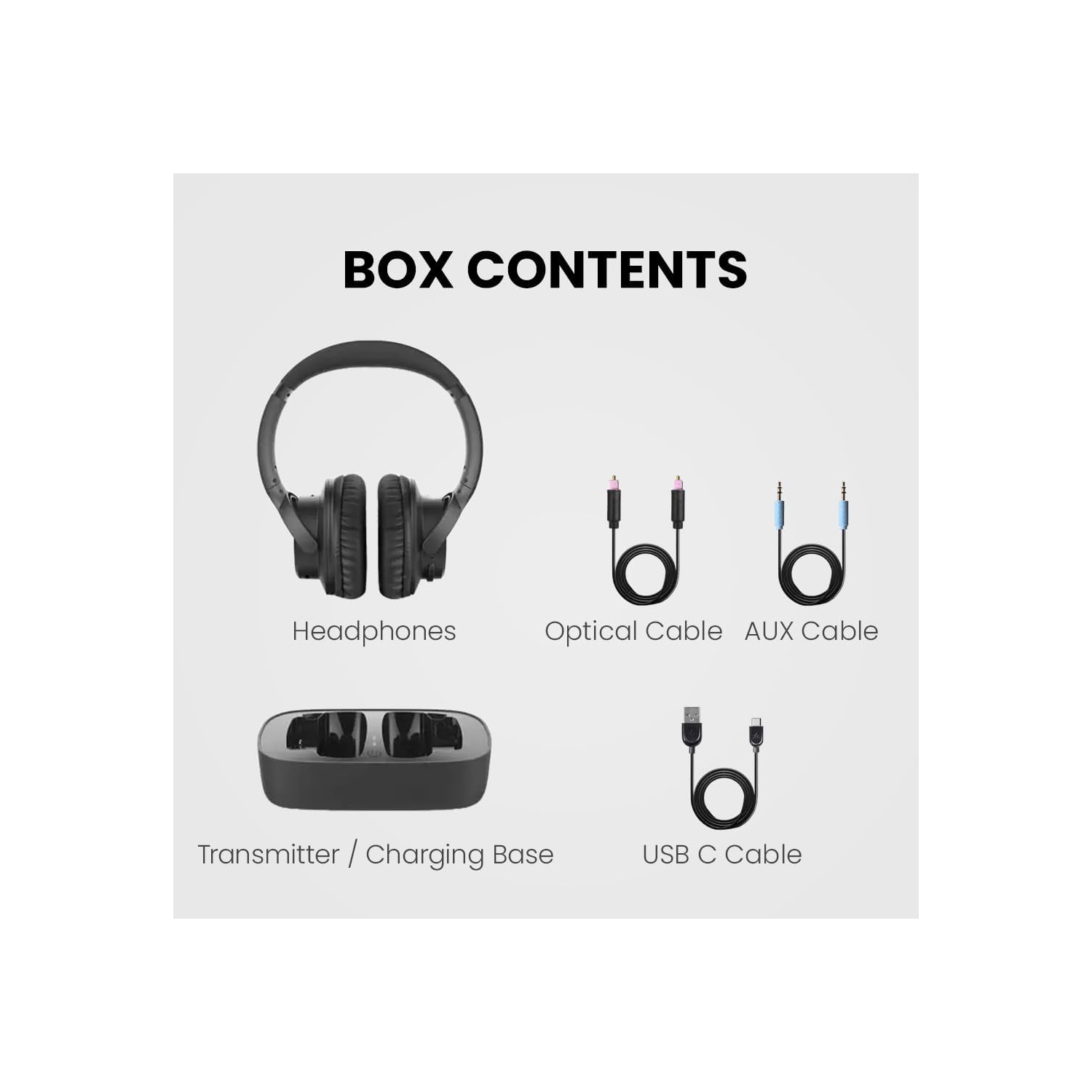 Ensemble d'Avantree - Écouteurs sans fil pour regarder la télévision avec station de recharge et émetteur