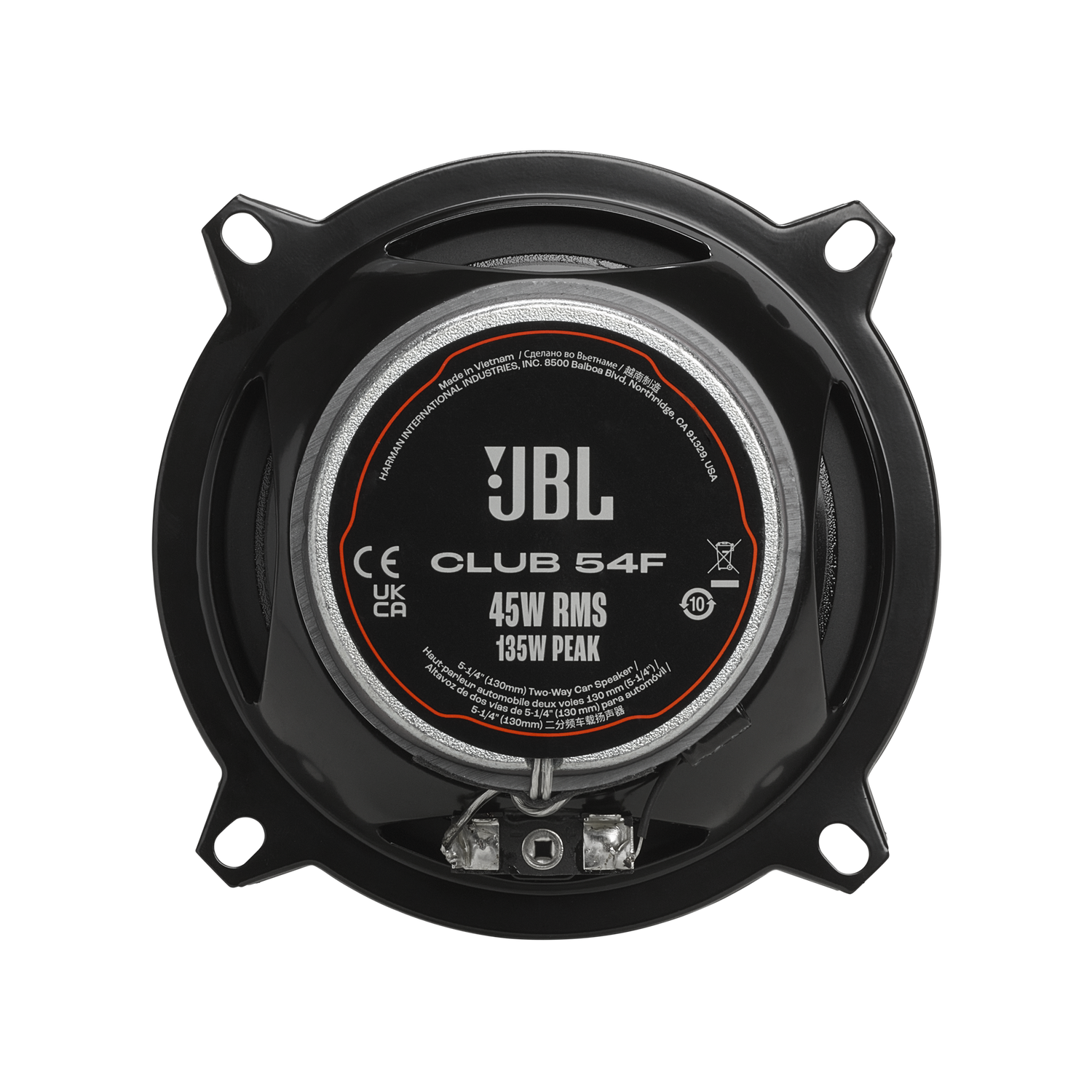 Haut-parleurs d'auto à 2 voies RMS 45&nbsp;W 5-1/4&nbsp;po Club 54F de JBL