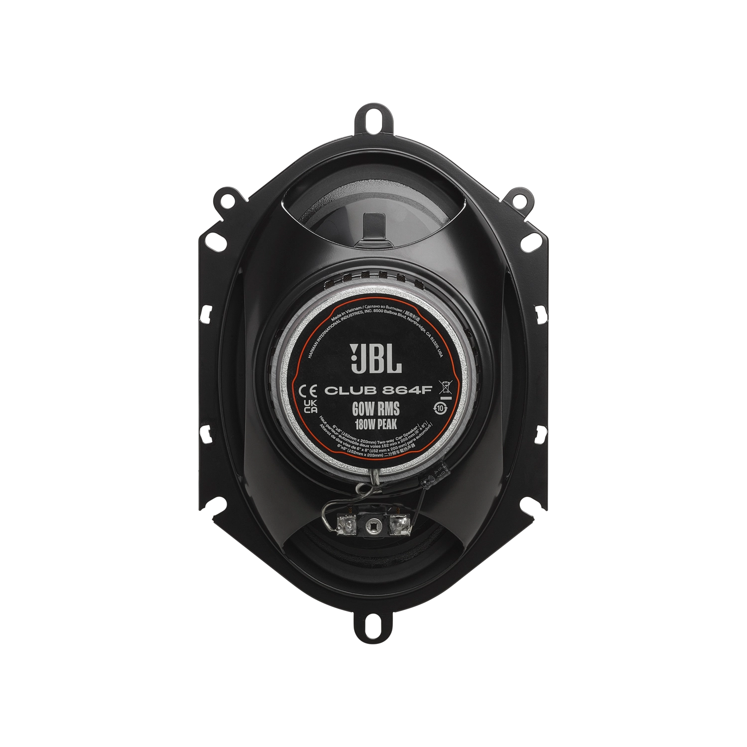 Haut-parleurs d'auto à 2 voies RMS 60&nbsp;W de 6 x 8&nbsp;po Club Series de JBL 864