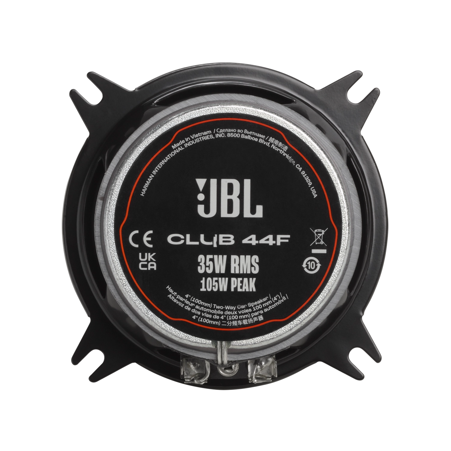 Haut-parleurs d'auto à 2 voies de 4&nbsp;po 35&nbsp;W RMS Club 44F de JBL