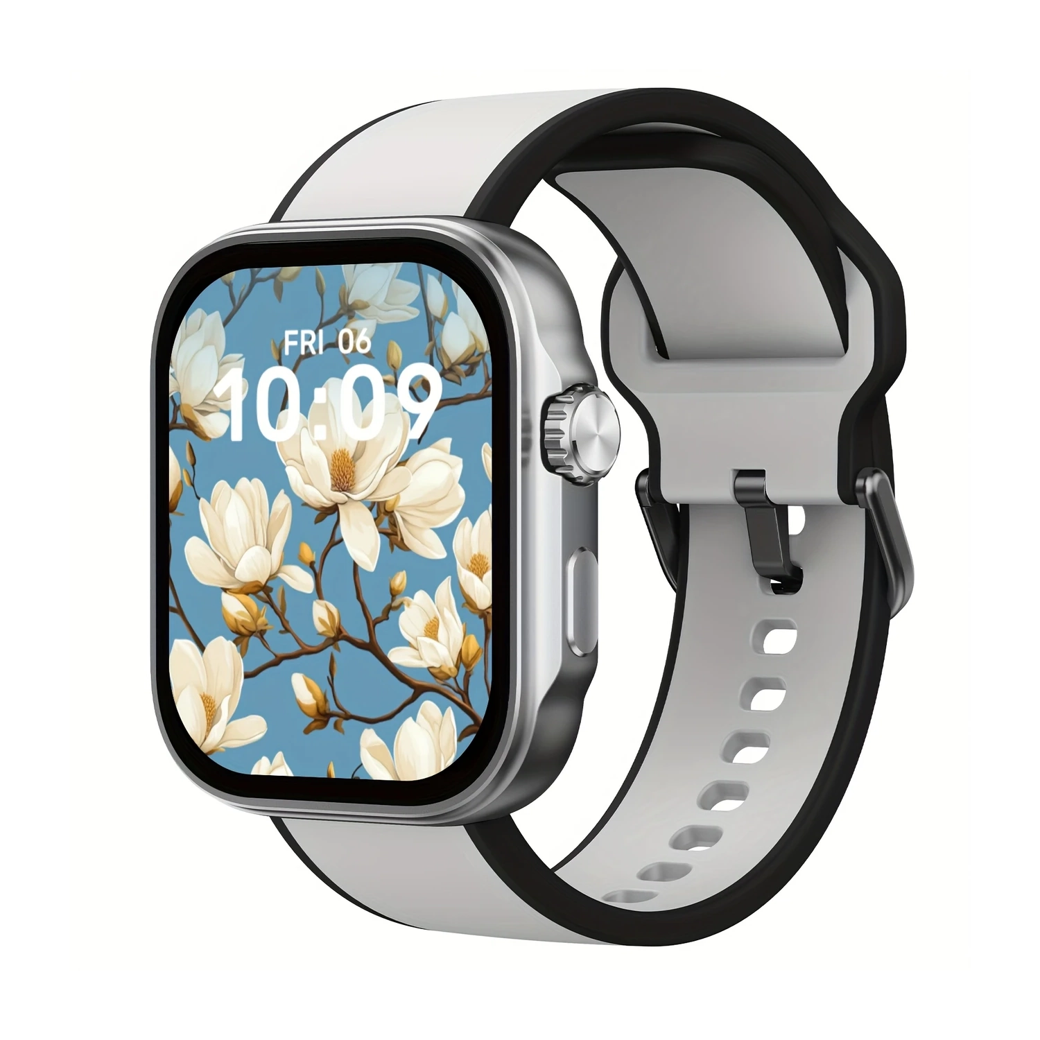 Montre intelligente de AMOLED avec modes de sport et voix à intelligence artificielle, et support pour vélo avec pince pour appareil photo