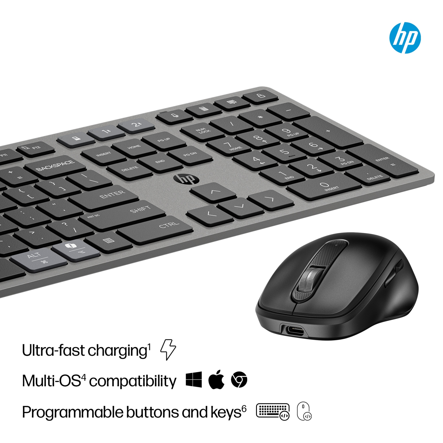 HP 725 Wireless Optical Keyboard and Mouse Combo -