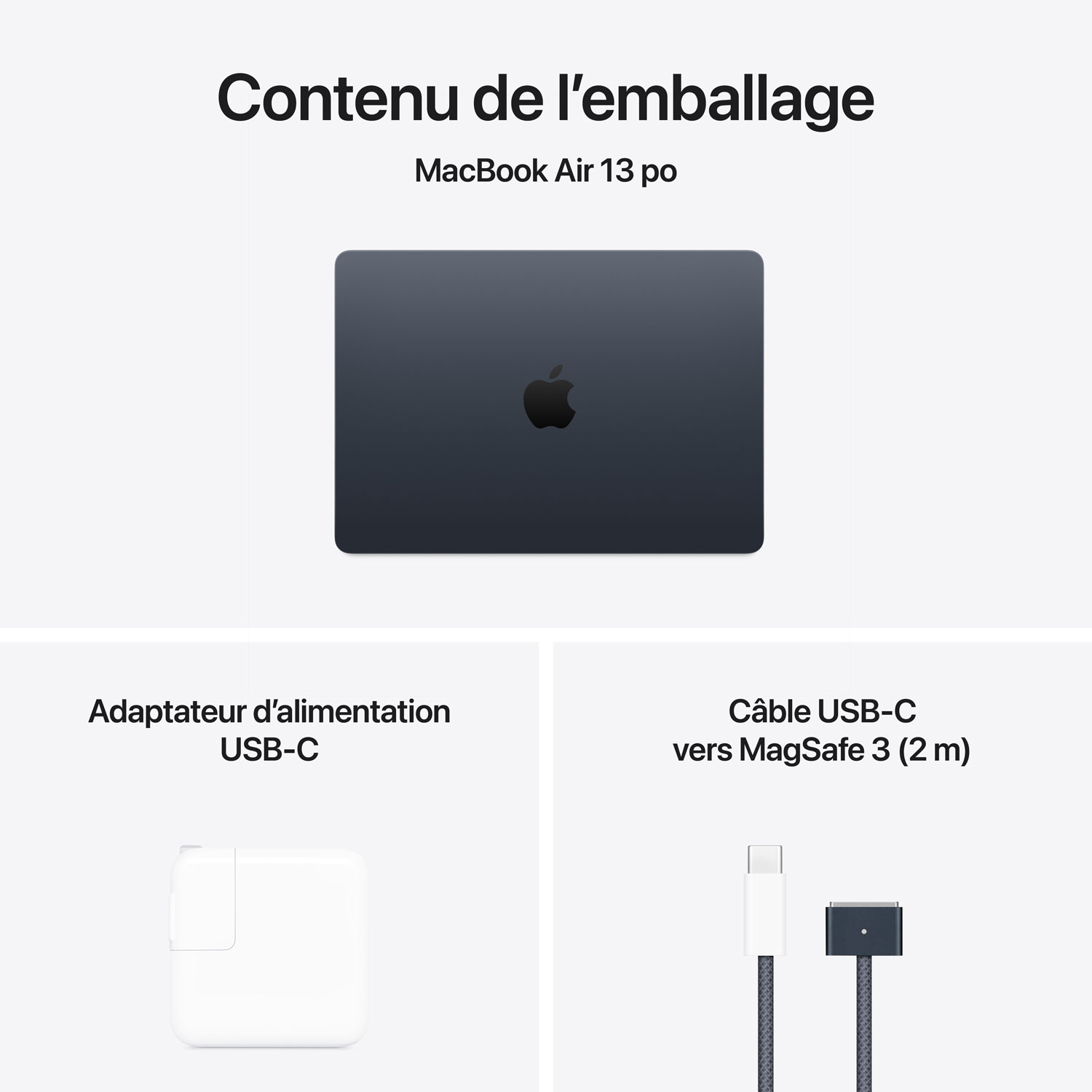 Apple MacBook Air 13.6" w/ Touch ID - Midnight (Apple M4 / 16GB RAM / 512GB SSD) - English