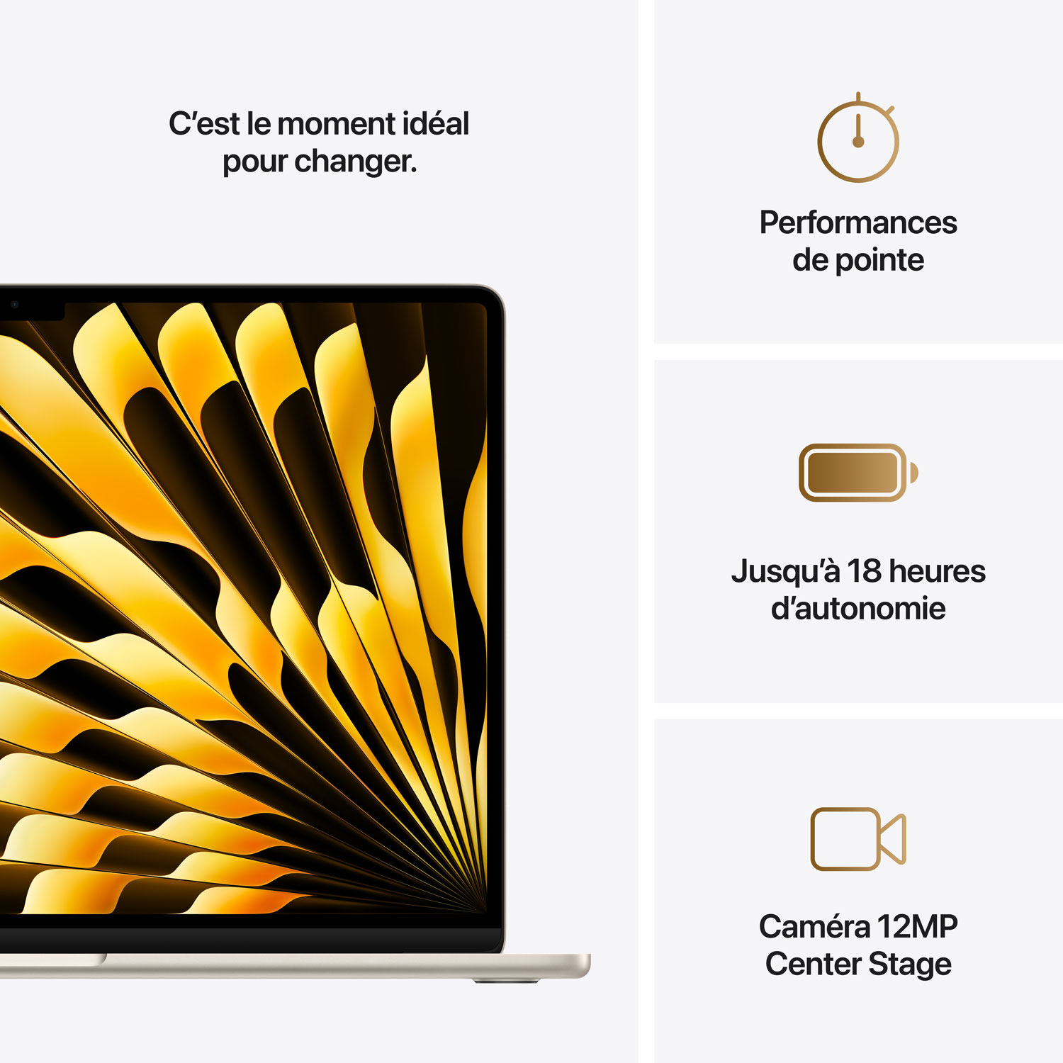 Apple MacBook Air 15.3" w/ Touch ID - Starlight (Apple M4 / 16GB RAM / 512GB SSD) - English