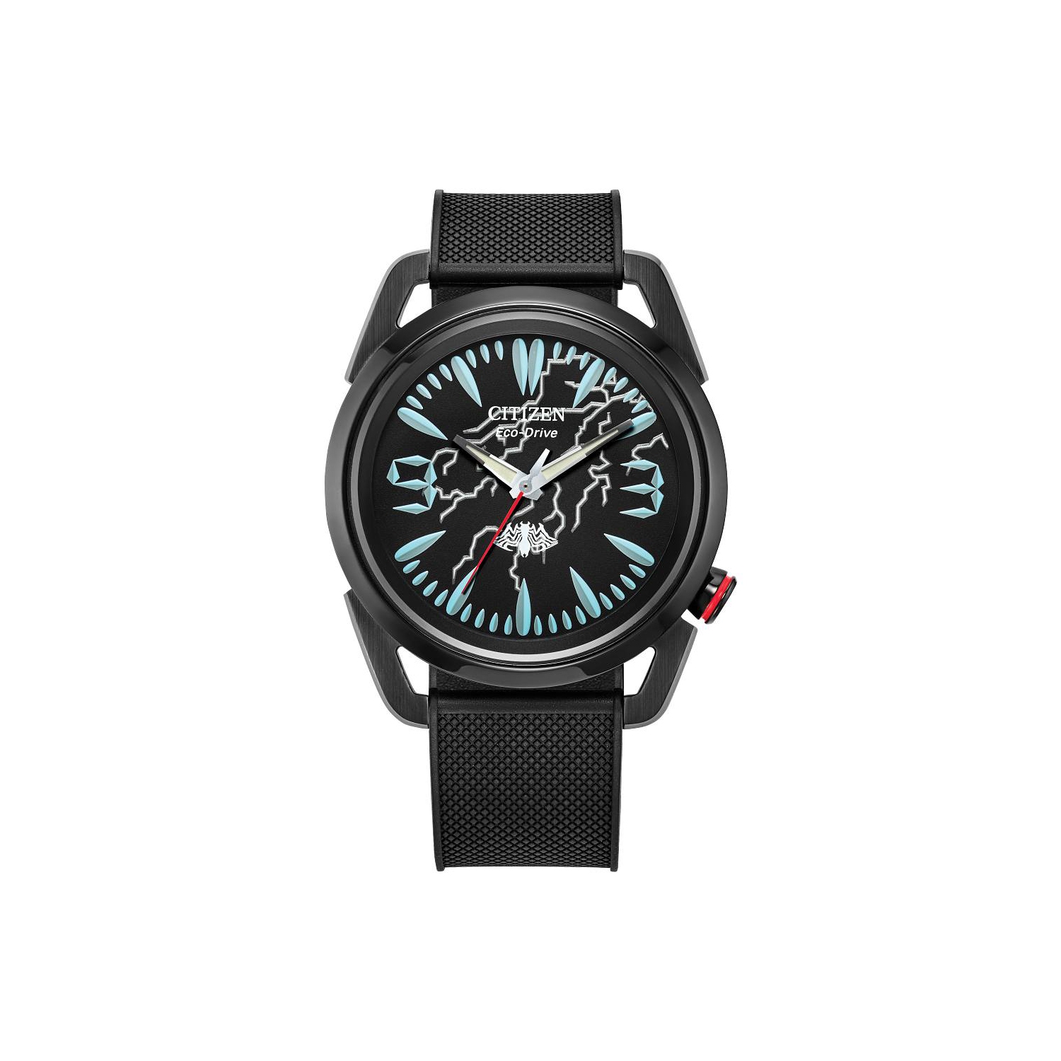 Marvel - Venom «&nbsp;léthal Protector&nbsp;» boîtier Eco-Drive montre 42&nbsp;mm inox noir bracelet polyuréthane noir/cadran noir