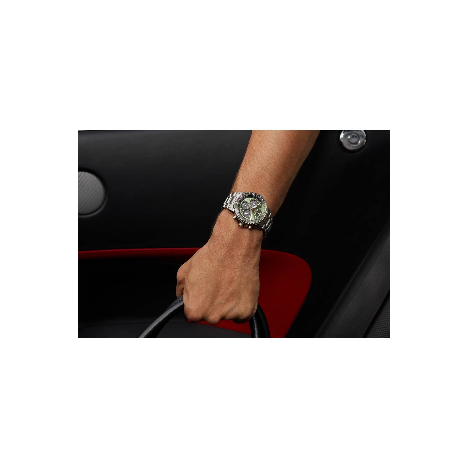 Citizen Mens Promaster Navihawk Eco-Drive Watch 40mm Silver-Tone Stainless Steel Case and Bracelet with Khaki Dial