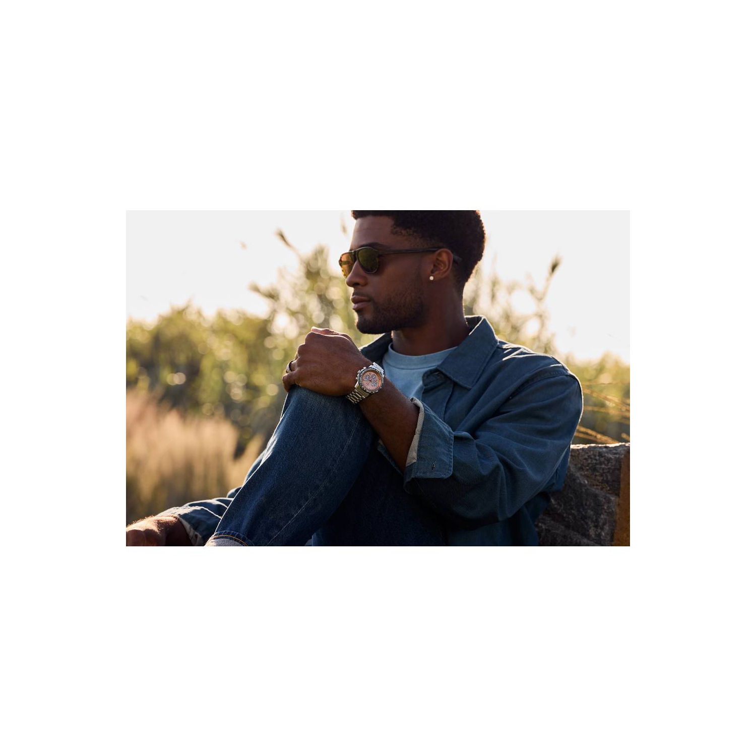 Citizen Mens Promaster Navihawk Eco-Drive Watch 40mm Silver-Tone Stainless Steel Case and Bracelet with Salmon Dial