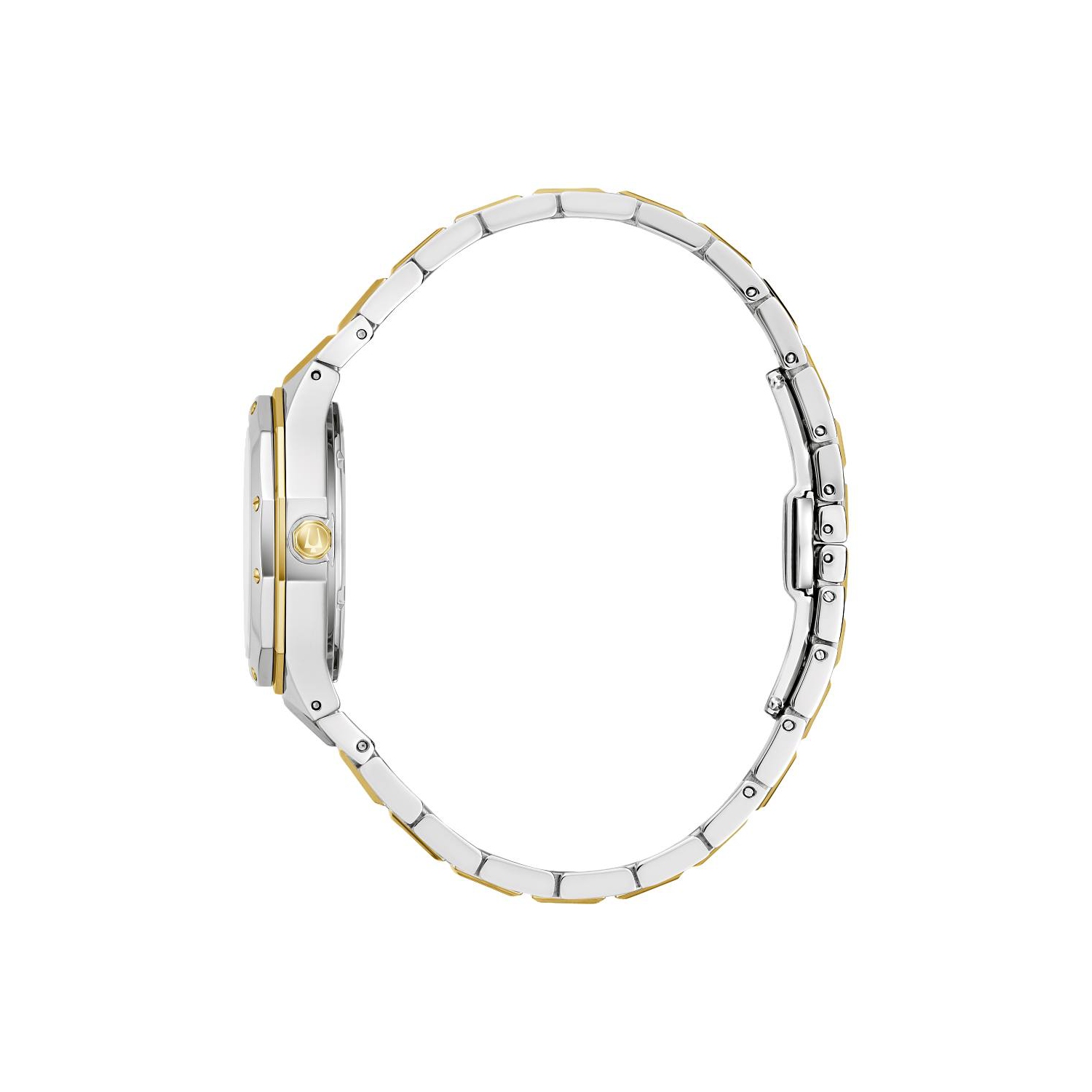 Montre à quartz pour femmes Prestige 32 mm de Bulova avec boîtier et bracelet en acier inoxydable bicolore et cadran blanc