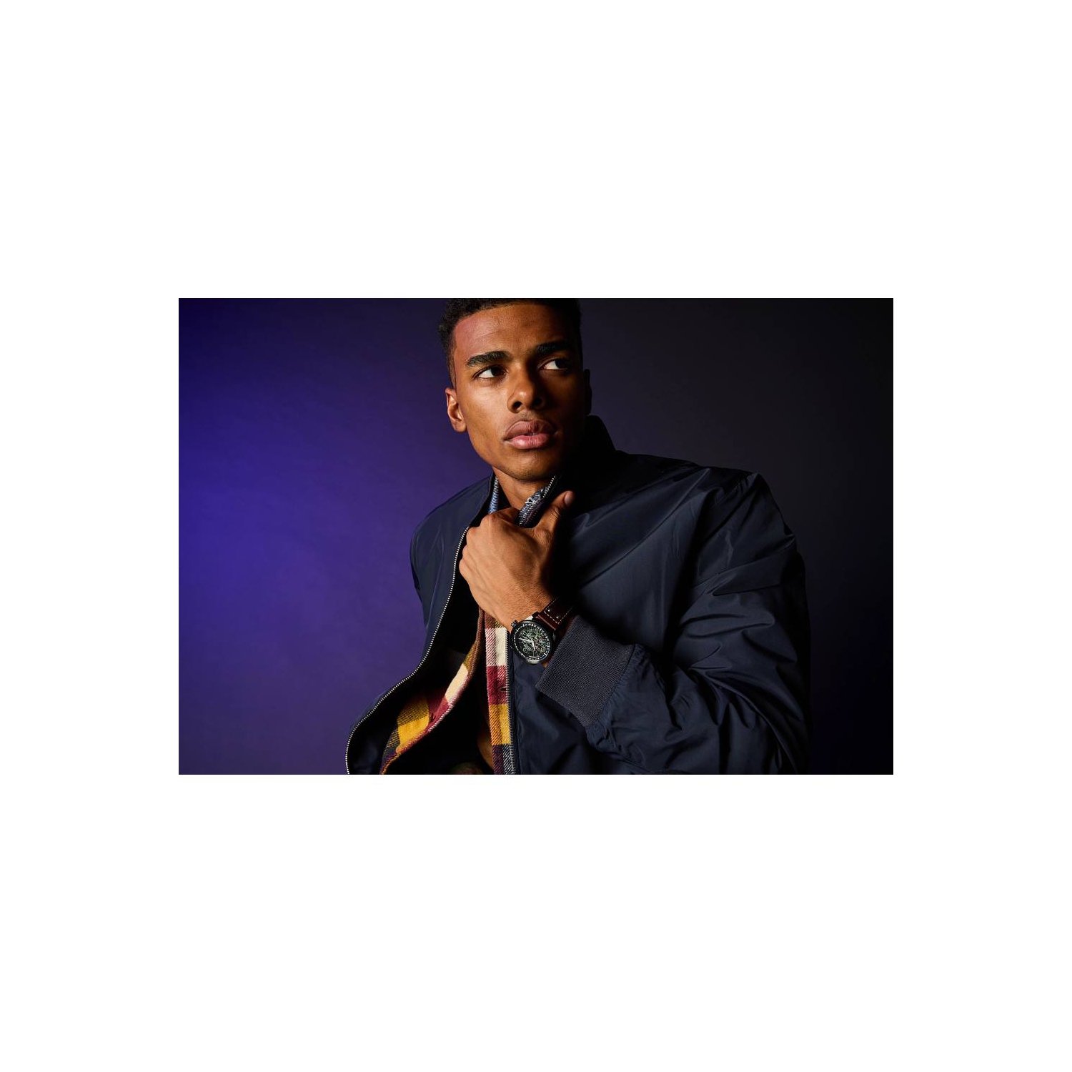 Star Wars Mens Tie Fighter and X Wing Eco-Drive Watch 45mm Black Stainless Steel Case Brown Leather Strap with Black Dial