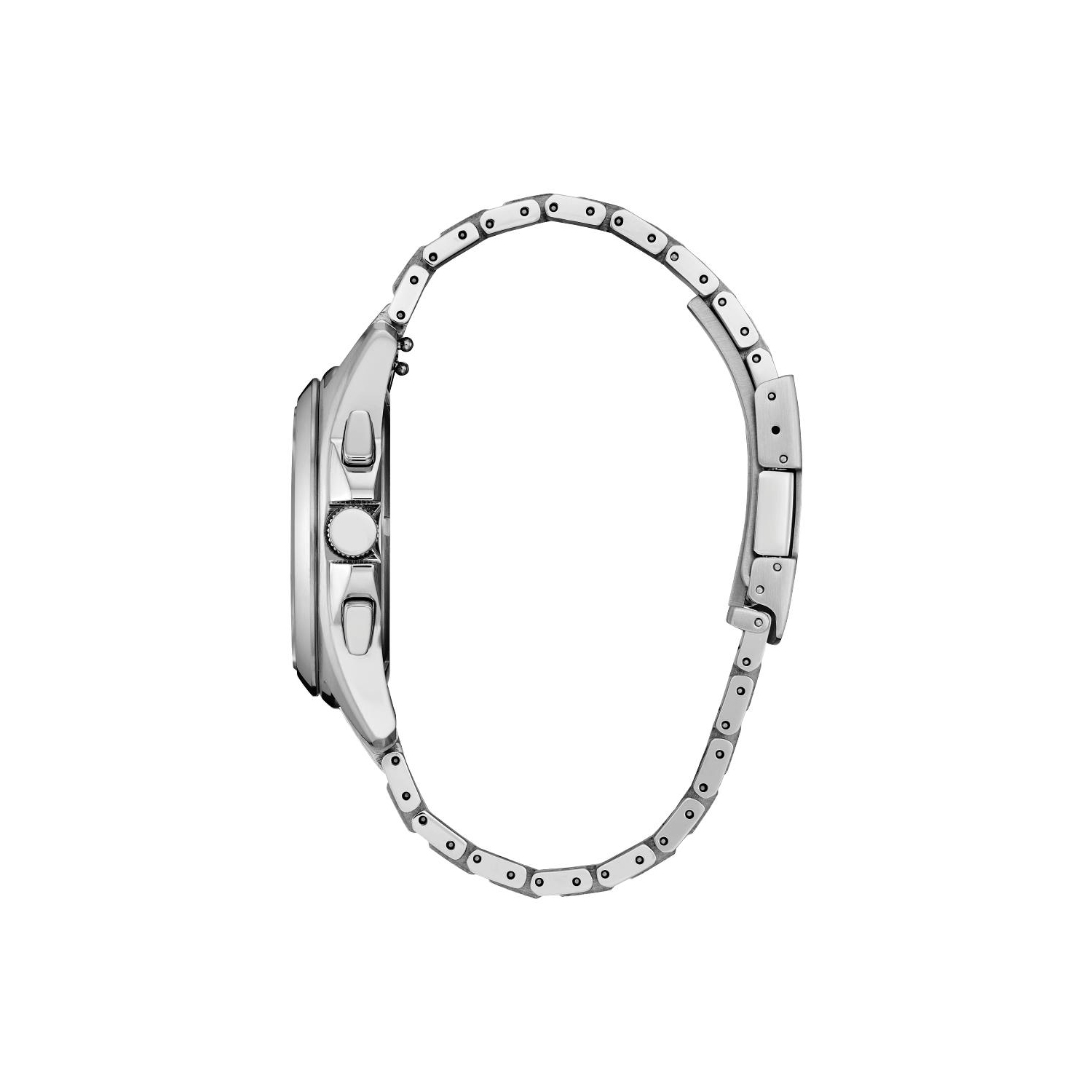 Citizen Mens Sport Luxury Eco-Drive Watch 40.5mm Silver-Tone Stainless Steel Case and Bracelet with Light Blue Dial